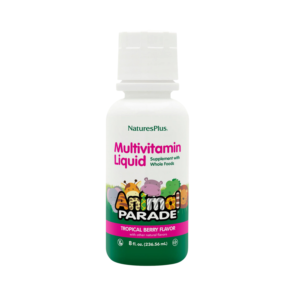 NaturesPlus, Animal Parade, Multivitamin Liquid, Tropical Berry, 8 Fl Oz