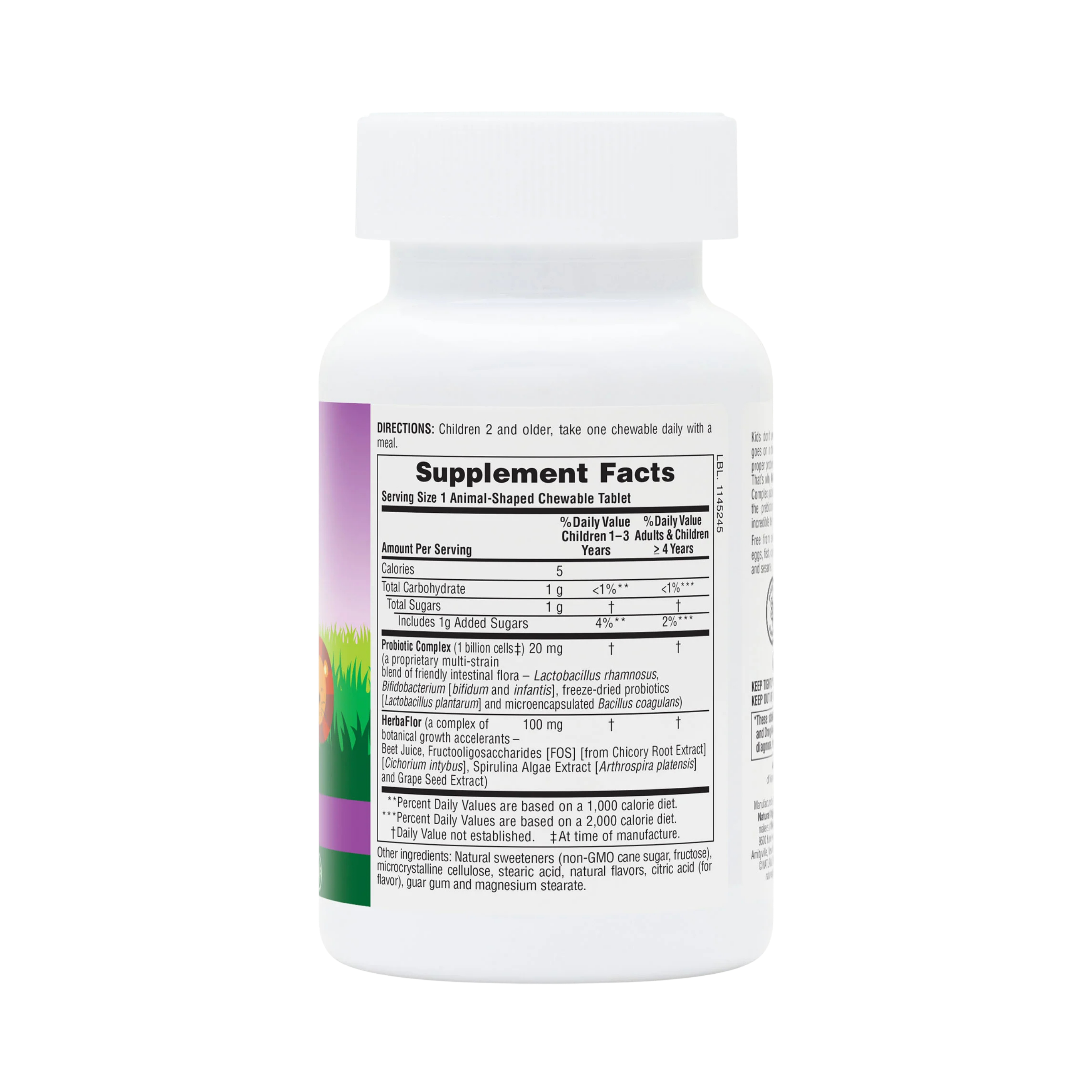 NaturesPlus, Source of Life, Animal Parade, AcidophiKidz, Children's Chewable, Berry, 90 Animal-Shaped Tablets