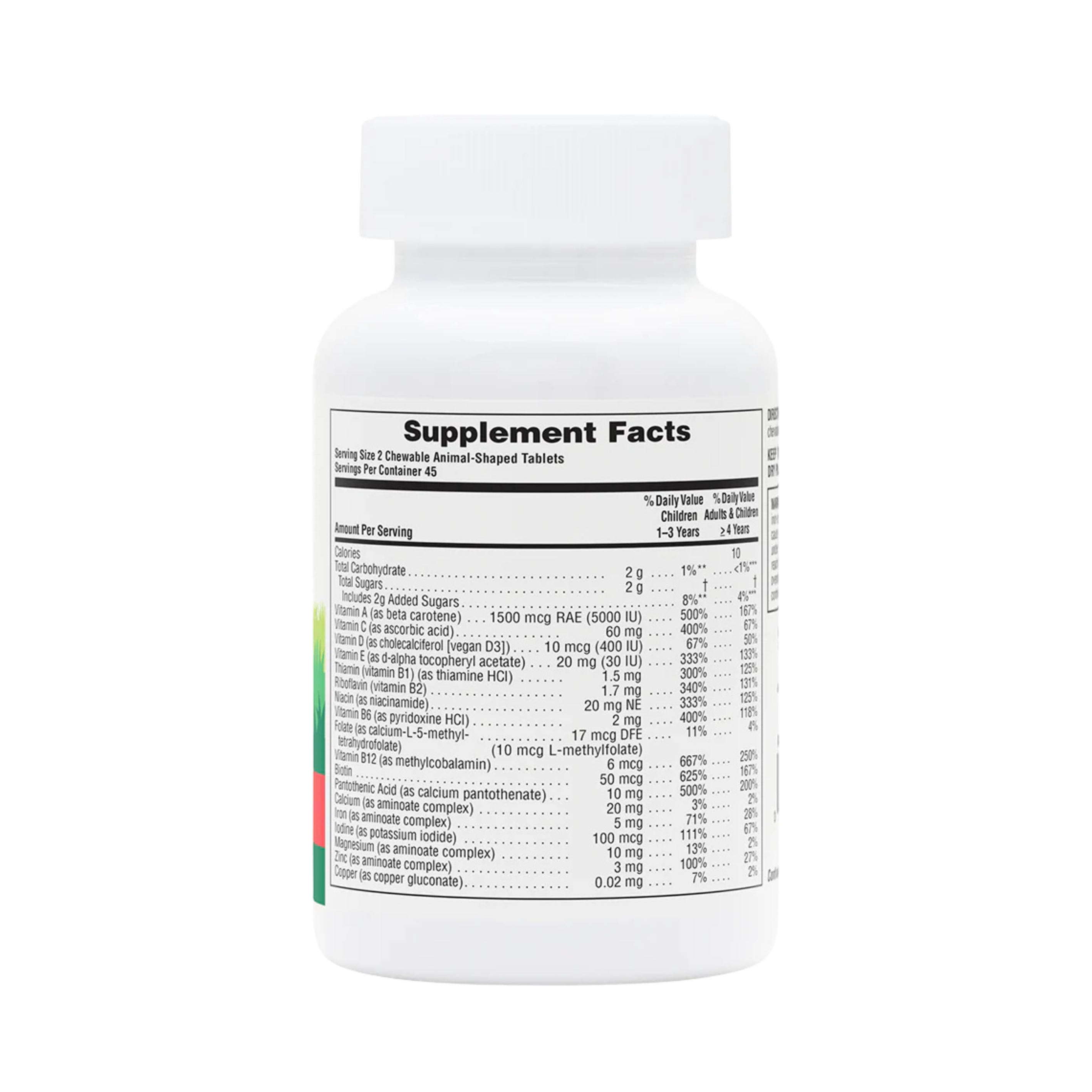 NaturesPlus, Animal Parade, Children's Chewable Multivitamin Supplement, Cherry, 90 Animal-Shaped Tablets