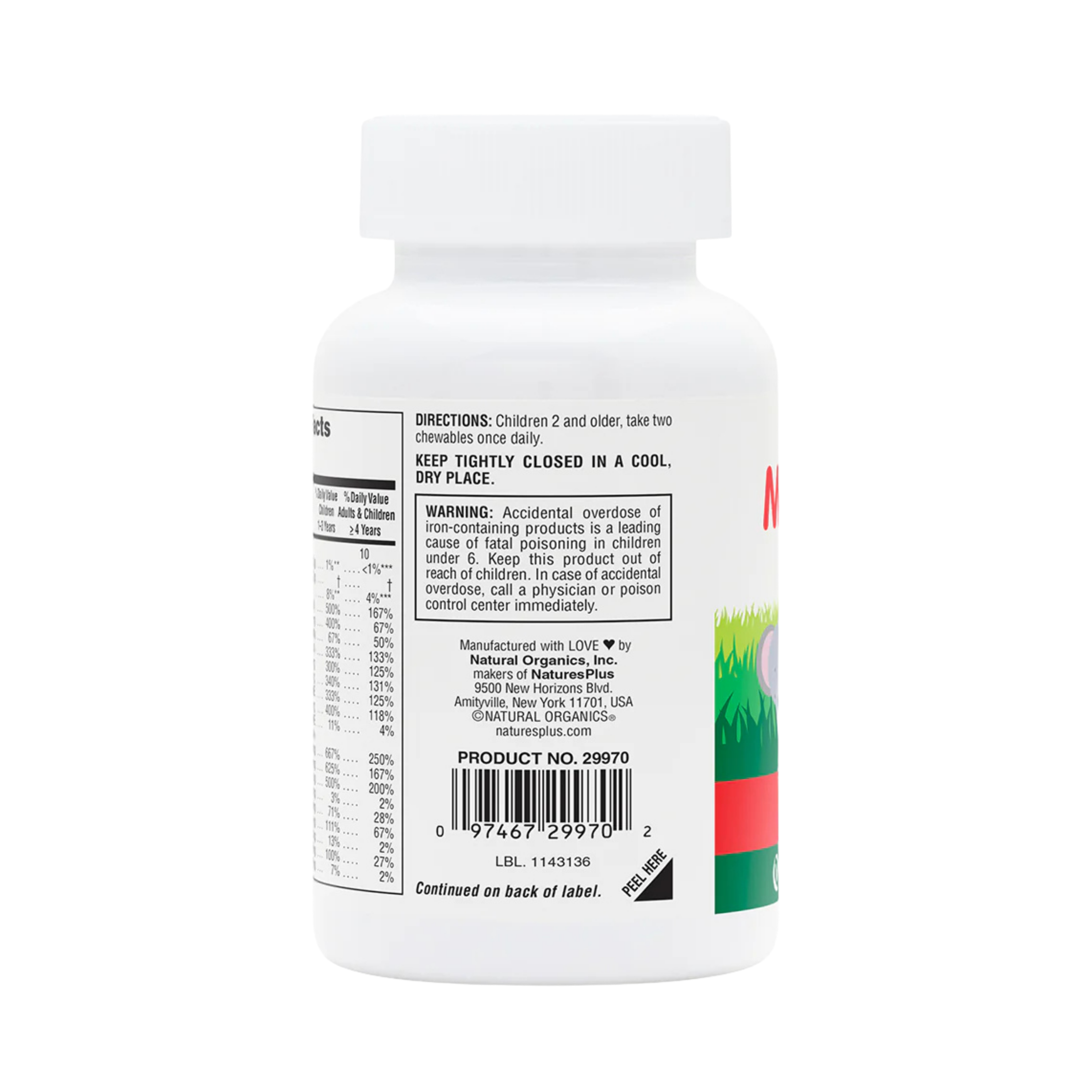 NaturesPlus, Animal Parade, Children's Chewable Multivitamin Supplement, Cherry, 90 Animal-Shaped Tablets
