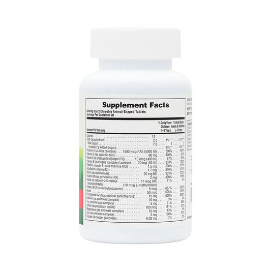 NaturesPlus, Animal Parade, Children's Chewable Multivitamin Supplement, Cherry, 180 Animal-Shaped Tablets