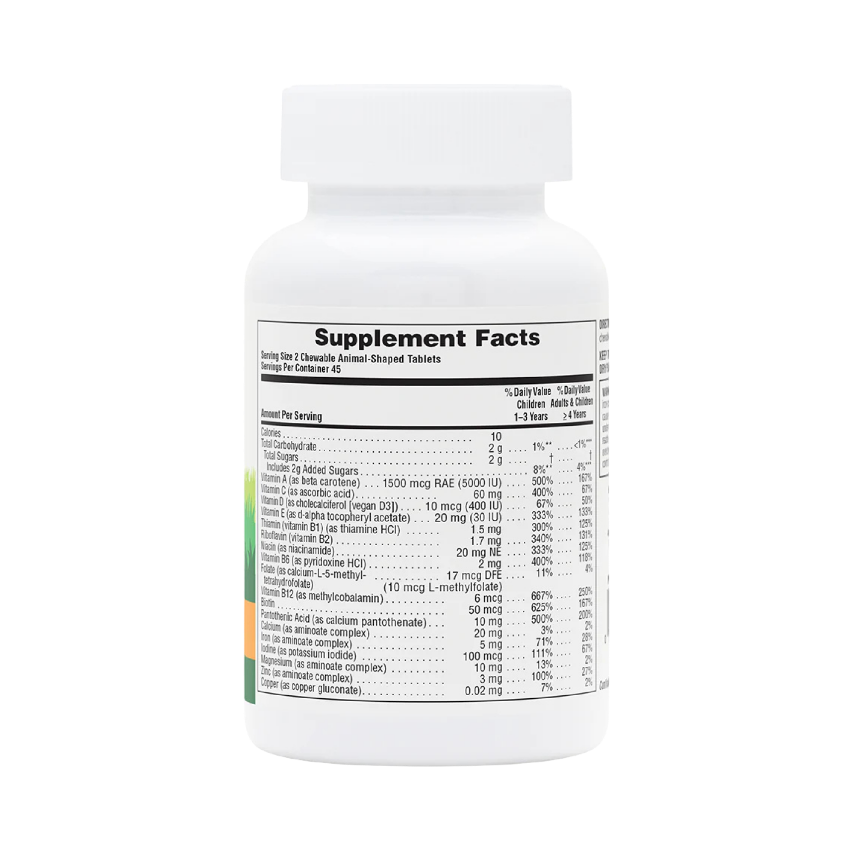 NaturesPlus, Animal Parade, Children's Chewable Multivitamin, Orange, 90 Animal-Shaped Tablets