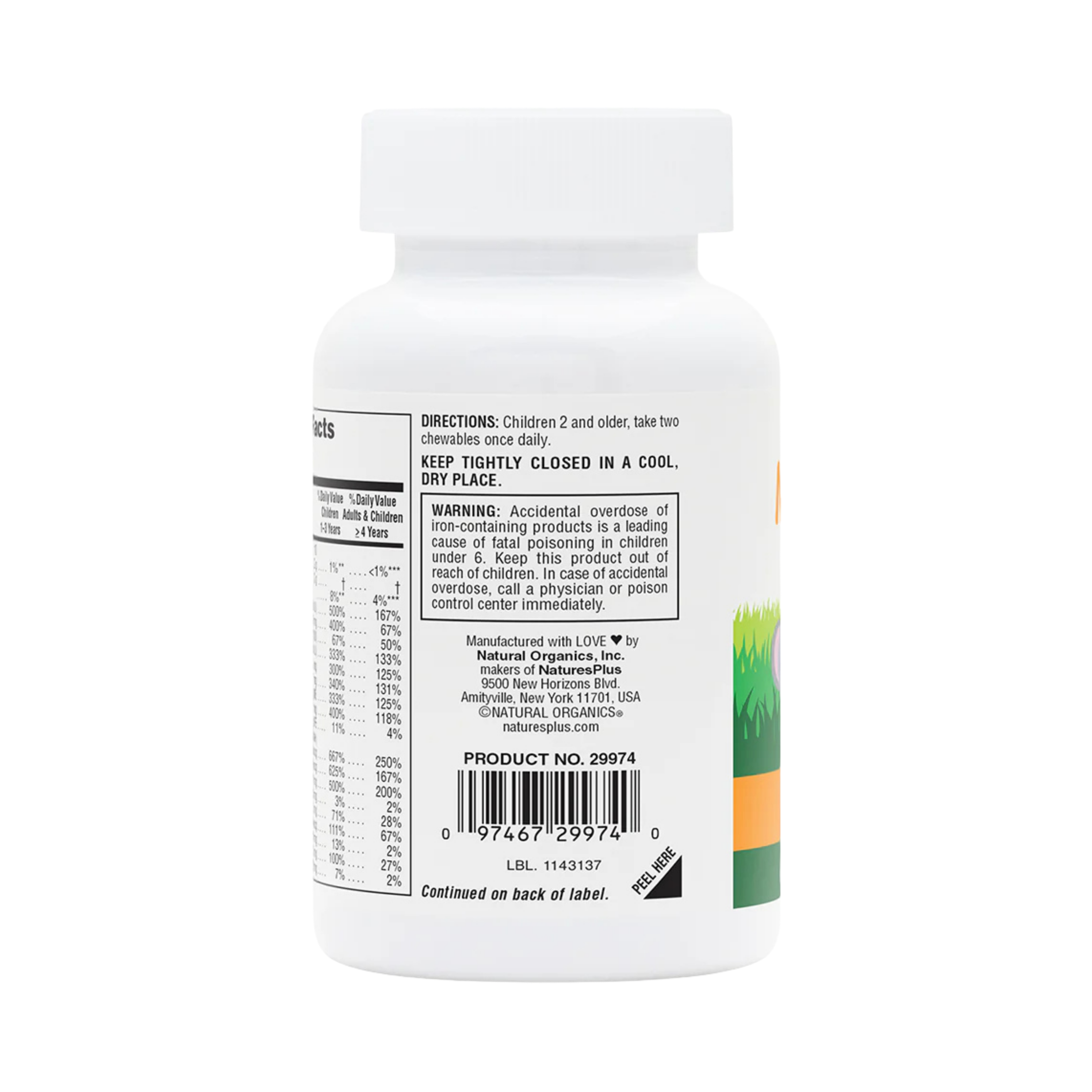 NaturesPlus, Animal Parade, Children's Chewable Multivitamin, Orange, 90 Animal-Shaped Tablets