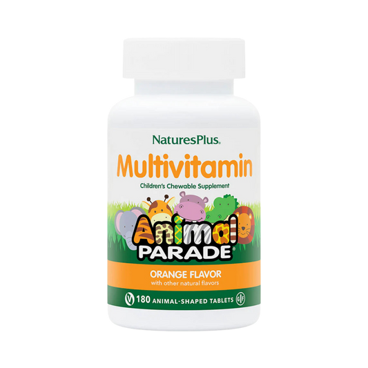 NaturesPlus, Animal Parade, Children's Chewable Multivitamin Supplement, Orange, 180 Animal-Shaped Tablets