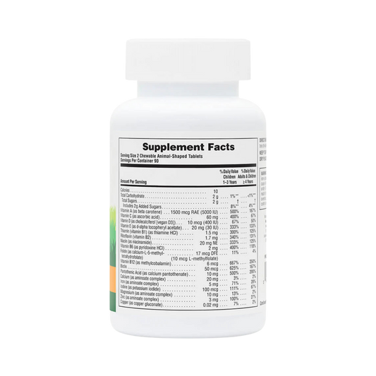 NaturesPlus, Animal Parade, Children's Chewable Multivitamin Supplement, Orange, 180 Animal-Shaped Tablets