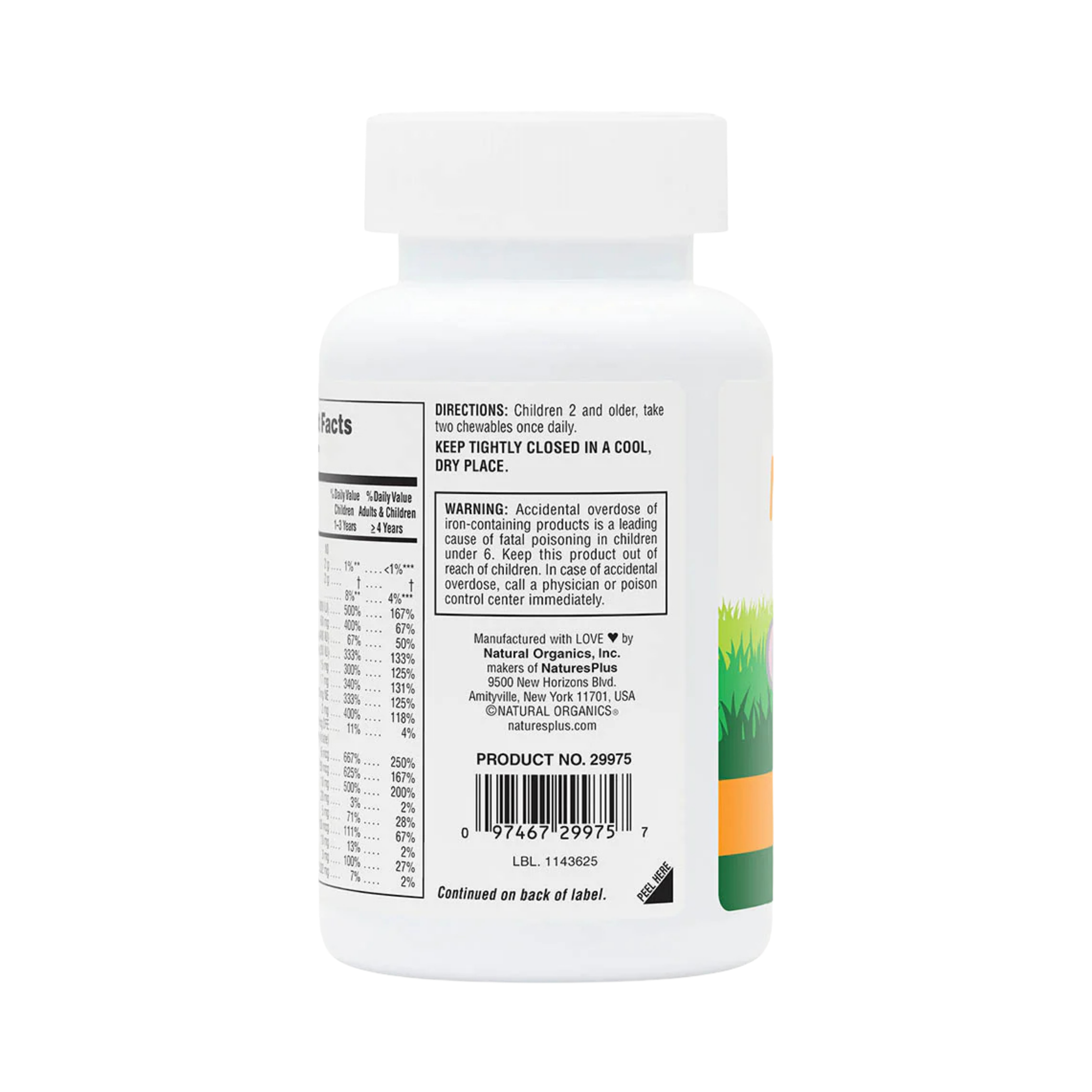 NaturesPlus, Animal Parade, Children's Chewable Multivitamin Supplement, Orange, 180 Animal-Shaped Tablets
