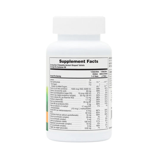 NaturesPlus, Animal Parade, Children's Chewable Multivitamin Supplement, Cherry, Grape & Orange, 180 Animal-Shaped Tablets