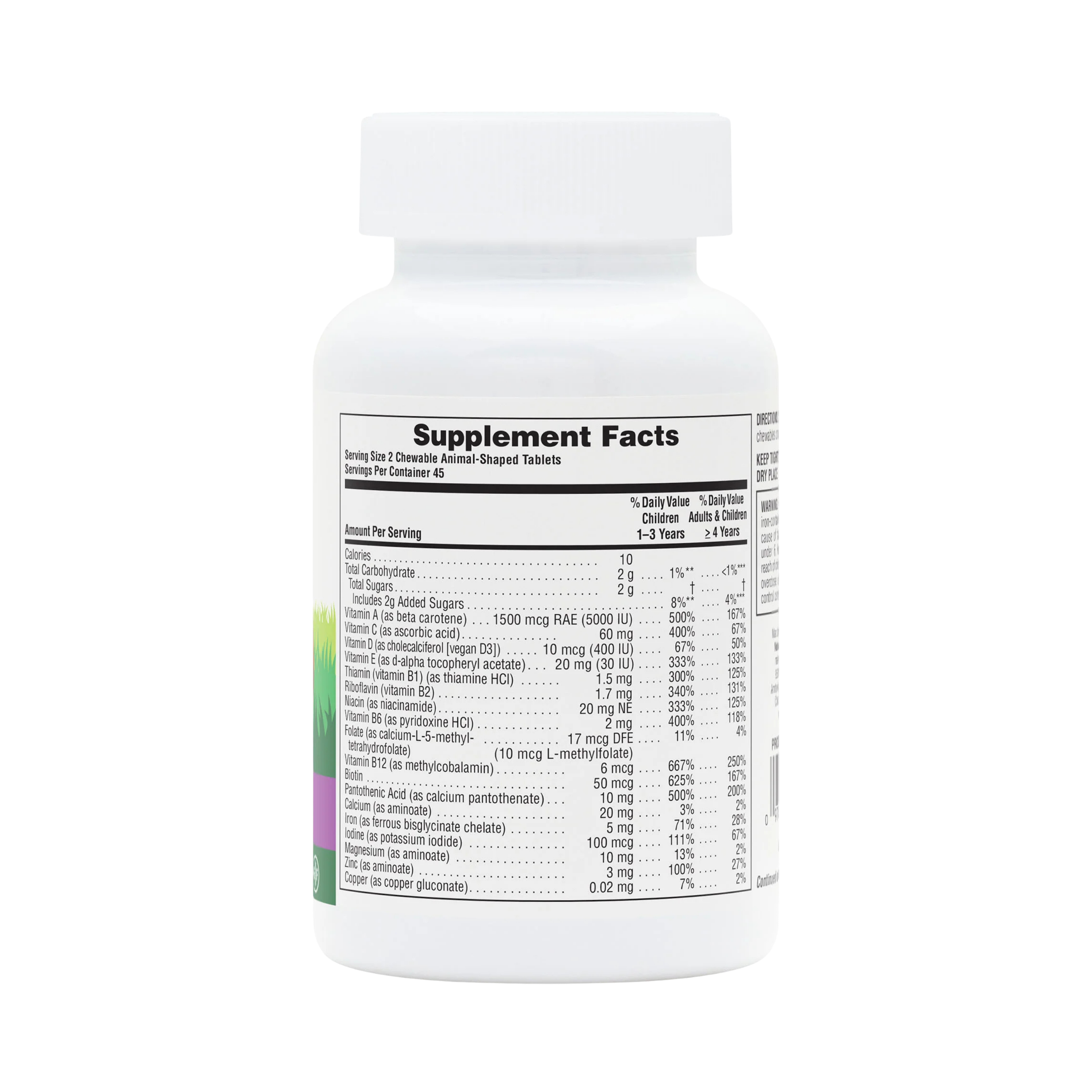 NaturesPlus, Animal Parade, Children's Chewable Multivitamin Supplement, Grape, 90 Animal-Shaped Tablets