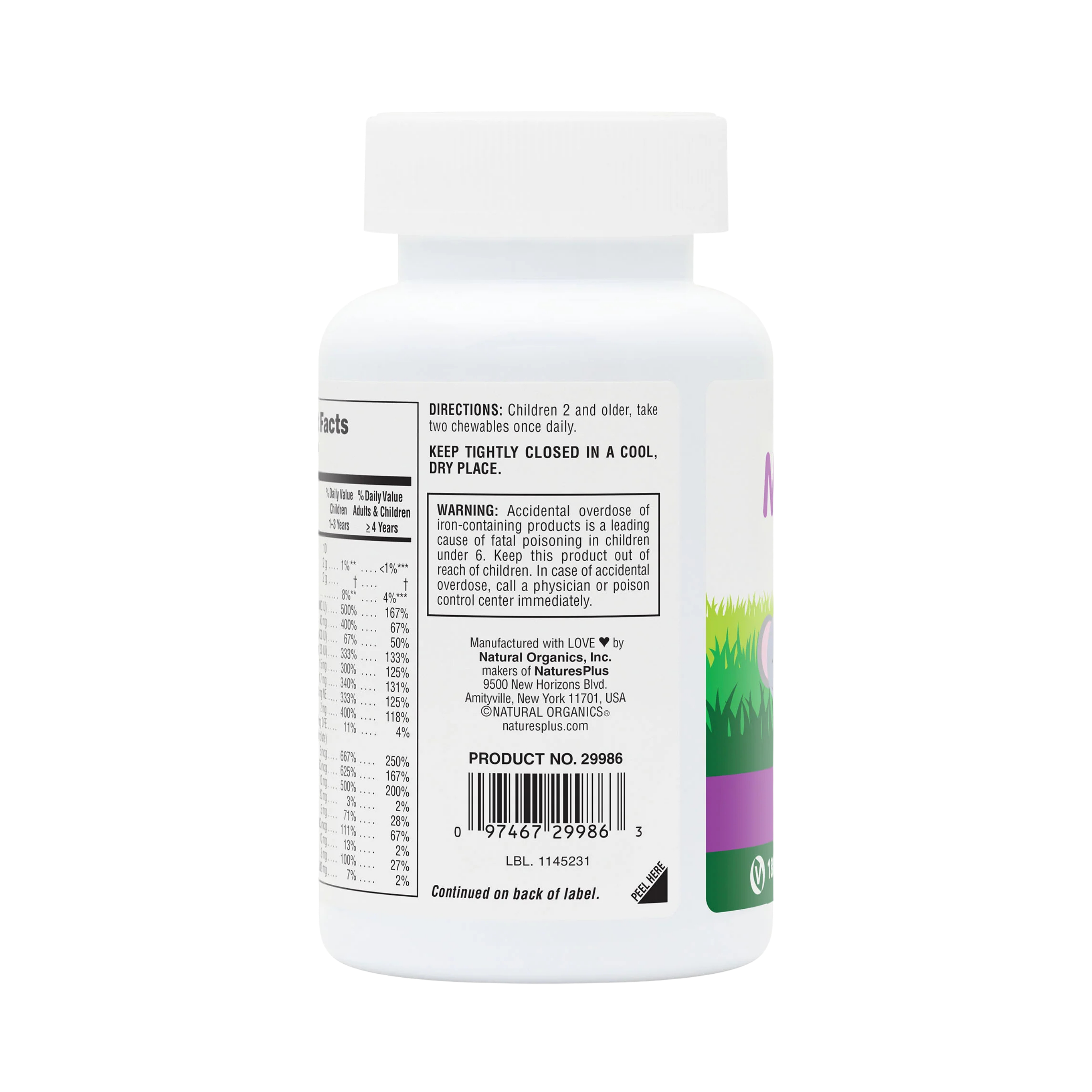 NaturesPlus, Animal Parade, Children's Chewable Multivitamin, Grape, 180 Animal-Shaped Tablets