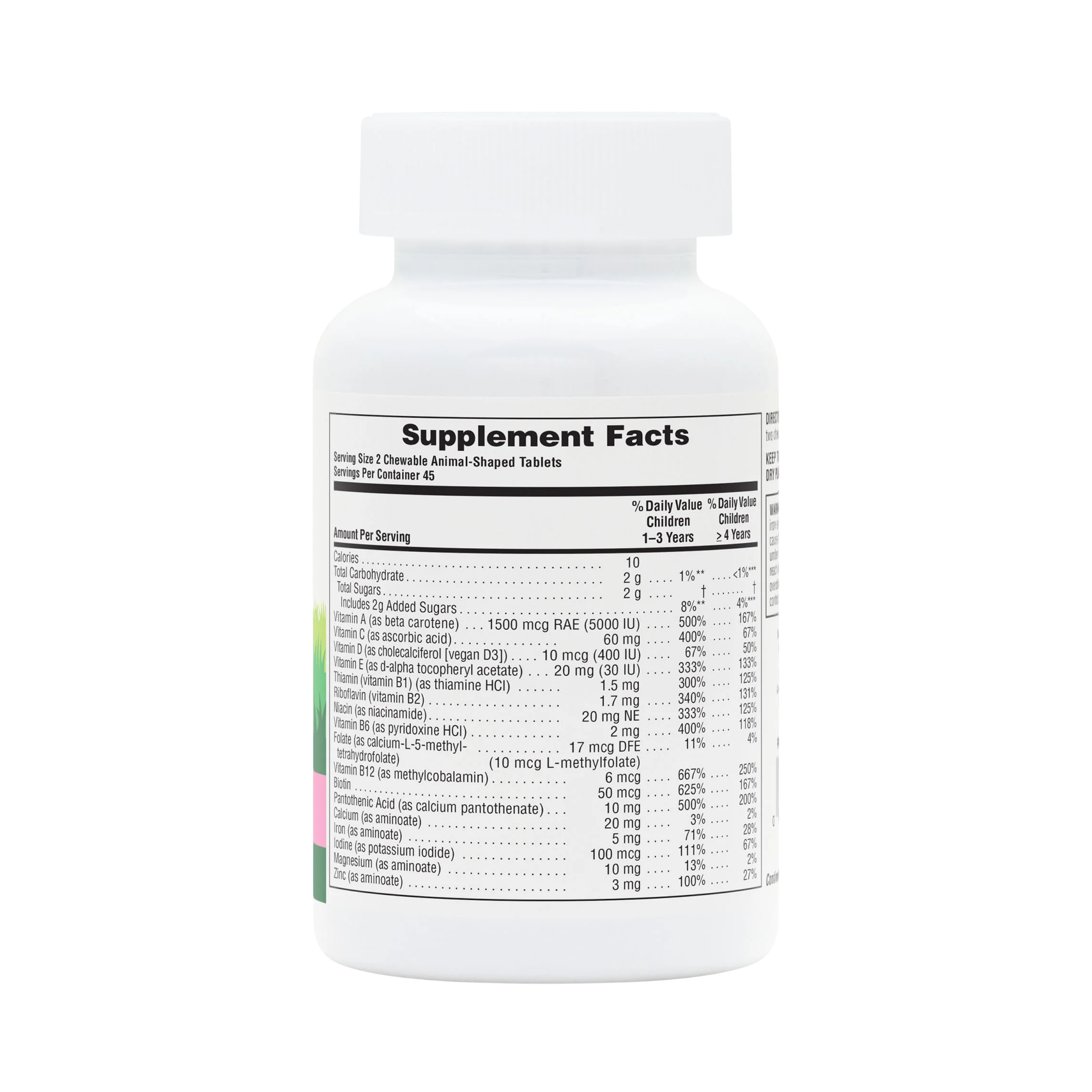 NaturesPlus, Animal Parade, Children's Chewable Multivitamin Supplement, Watermelon, 90 Animal-Shaped Tablets