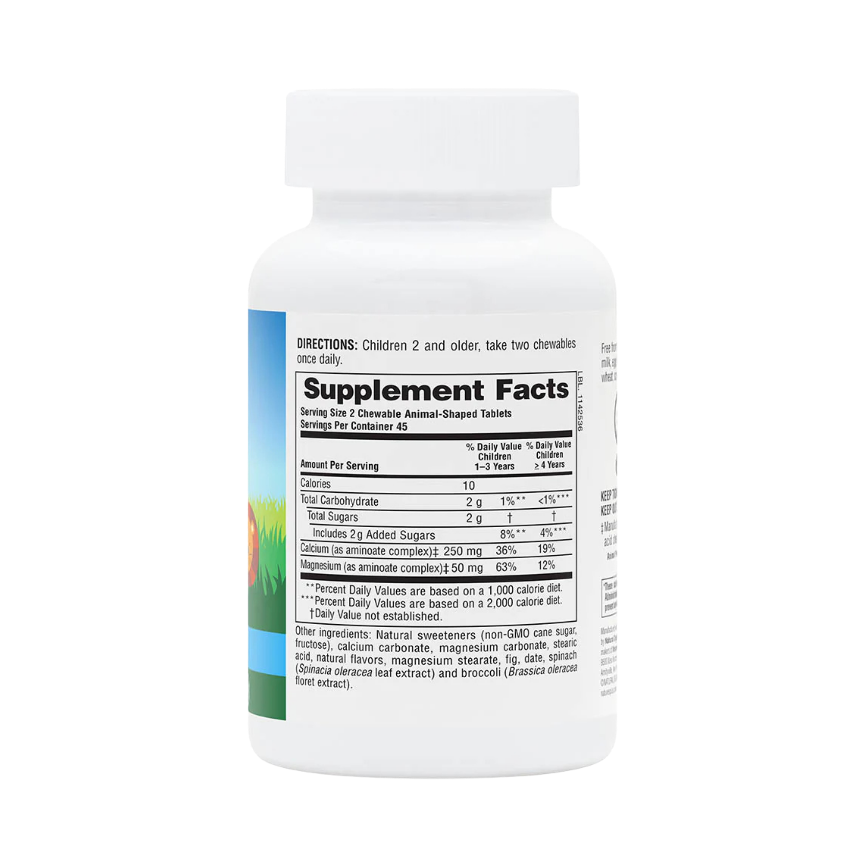 NaturesPlus, Animal Parade, Calcium, Children's Chewable Supplement, Vanilla Sundae, 90 Animal-Shaped Tablets