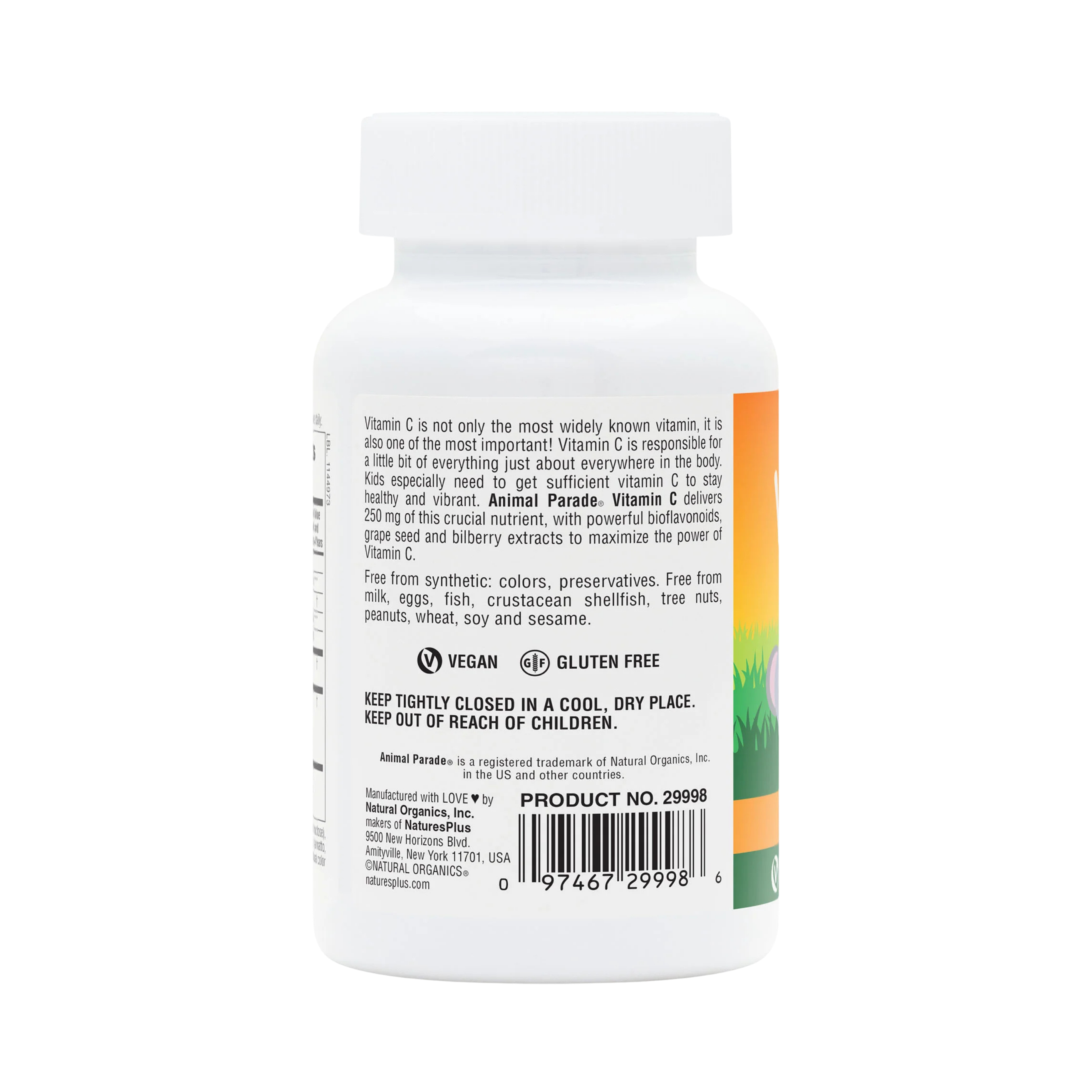 NaturesPlus, Source of Life, Animal Parade, Vitamin C, Orange Juice, 90 Animal-Shaped Tablets