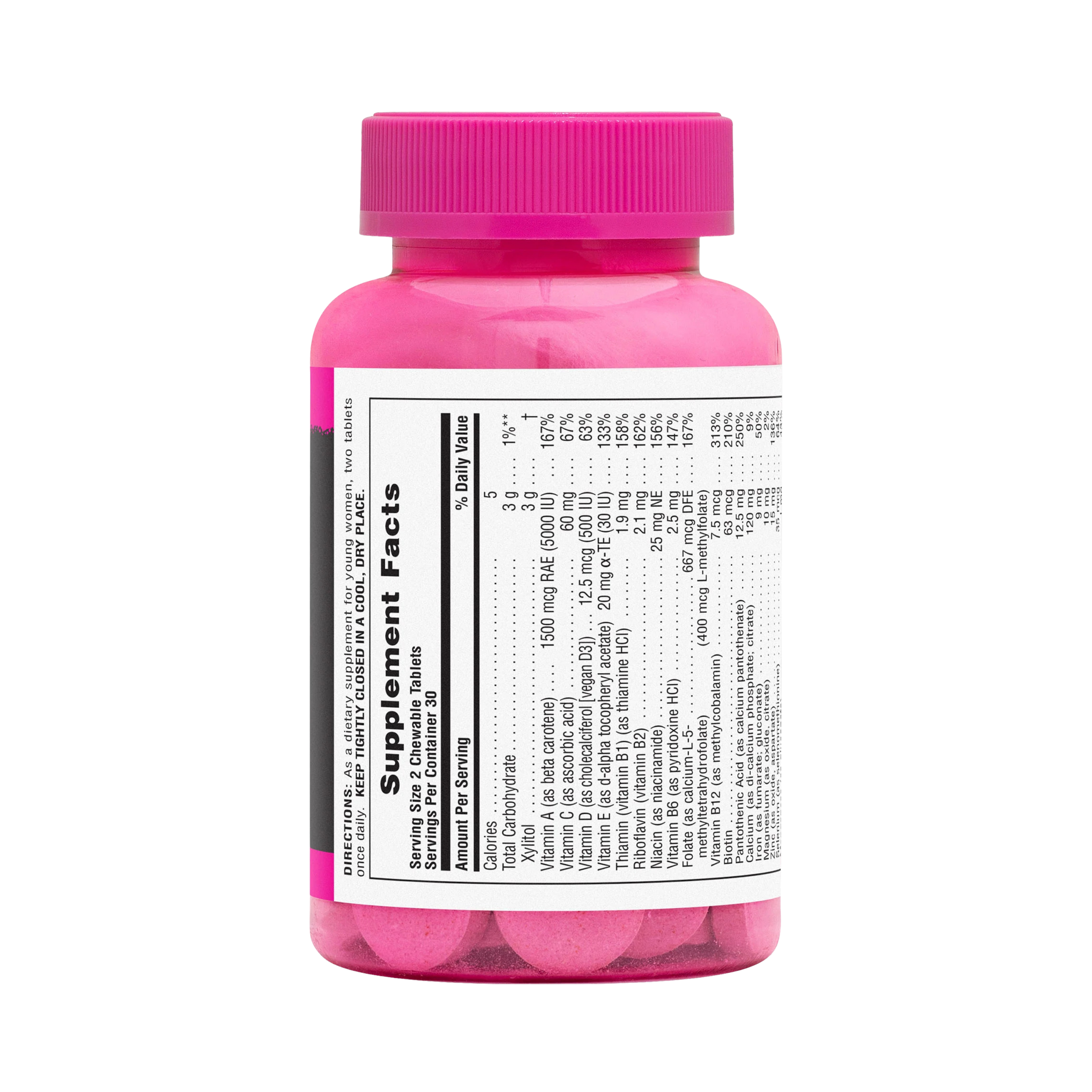 NaturesPlus, Source of Life, Power Teen for Her, Sugar Free, Wild Berry, 60 Chewable Tablets