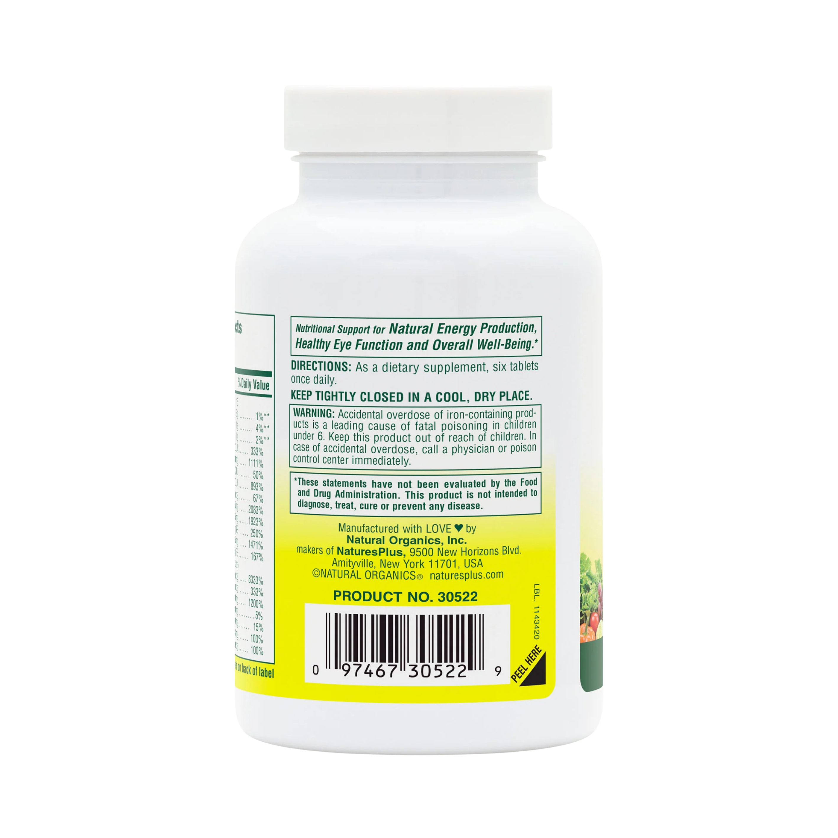 NaturesPlus, Source of Life, Ultra Mini-Tablets, Whole Life Energy Enhancer, 180 Tablets