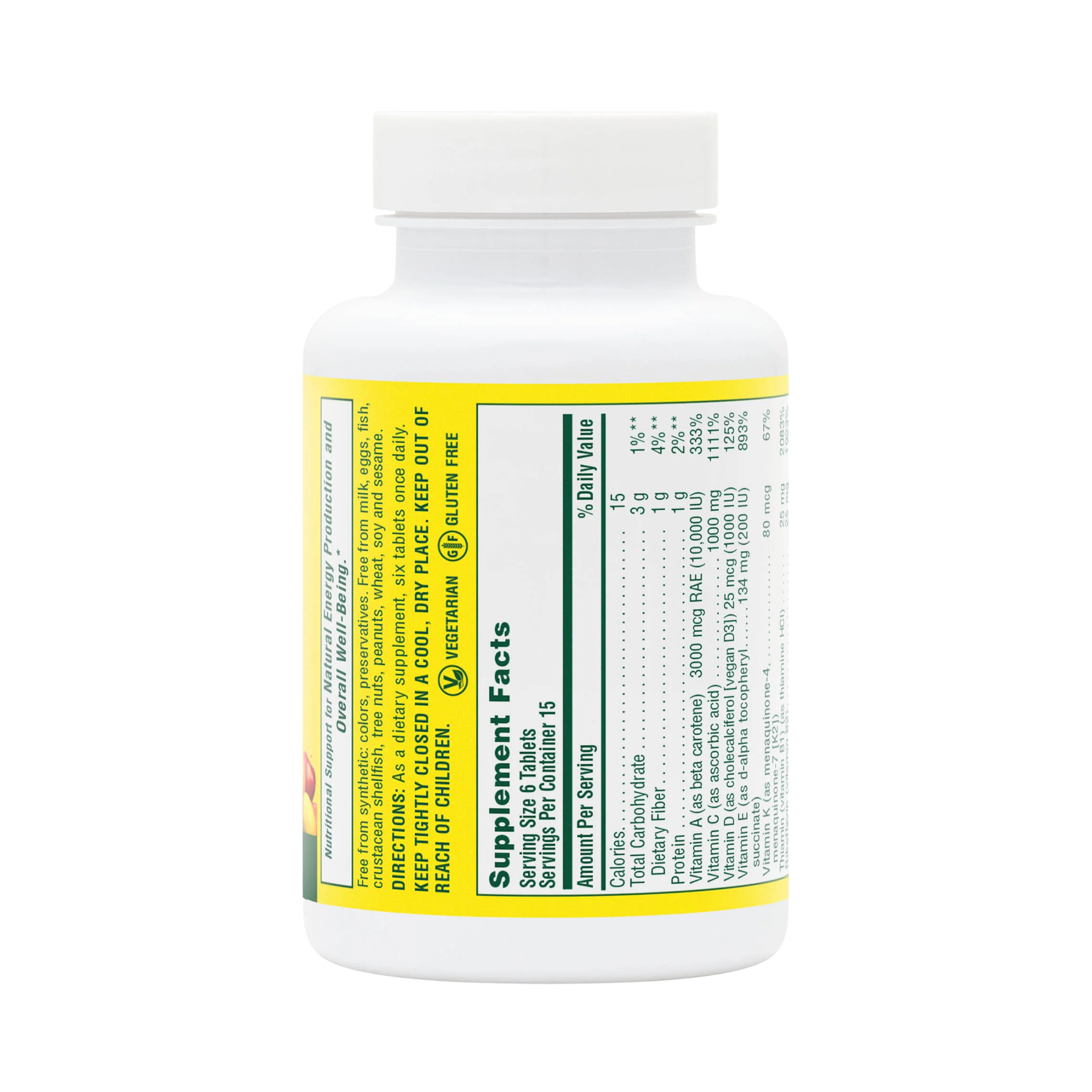 NaturesPlus, Source of Life, Original Mini-Tabs, Multivitamin & Mineral Supplement, Iron Free, 90 Tablets