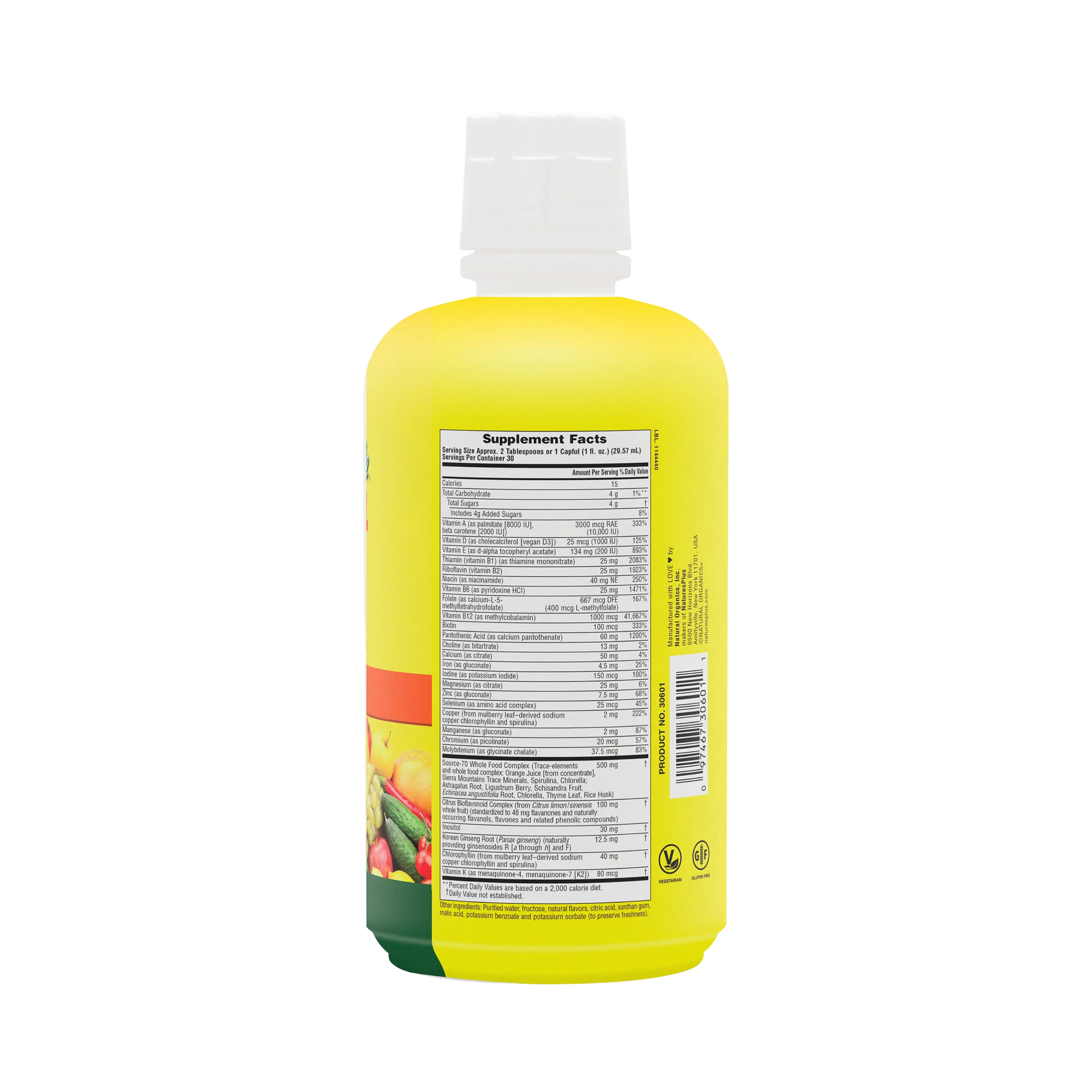 NaturesPlus, Source of Life, Liquid Multivitamin & Mineral Supplement, Tropical Fruit, 30 Fl Oz