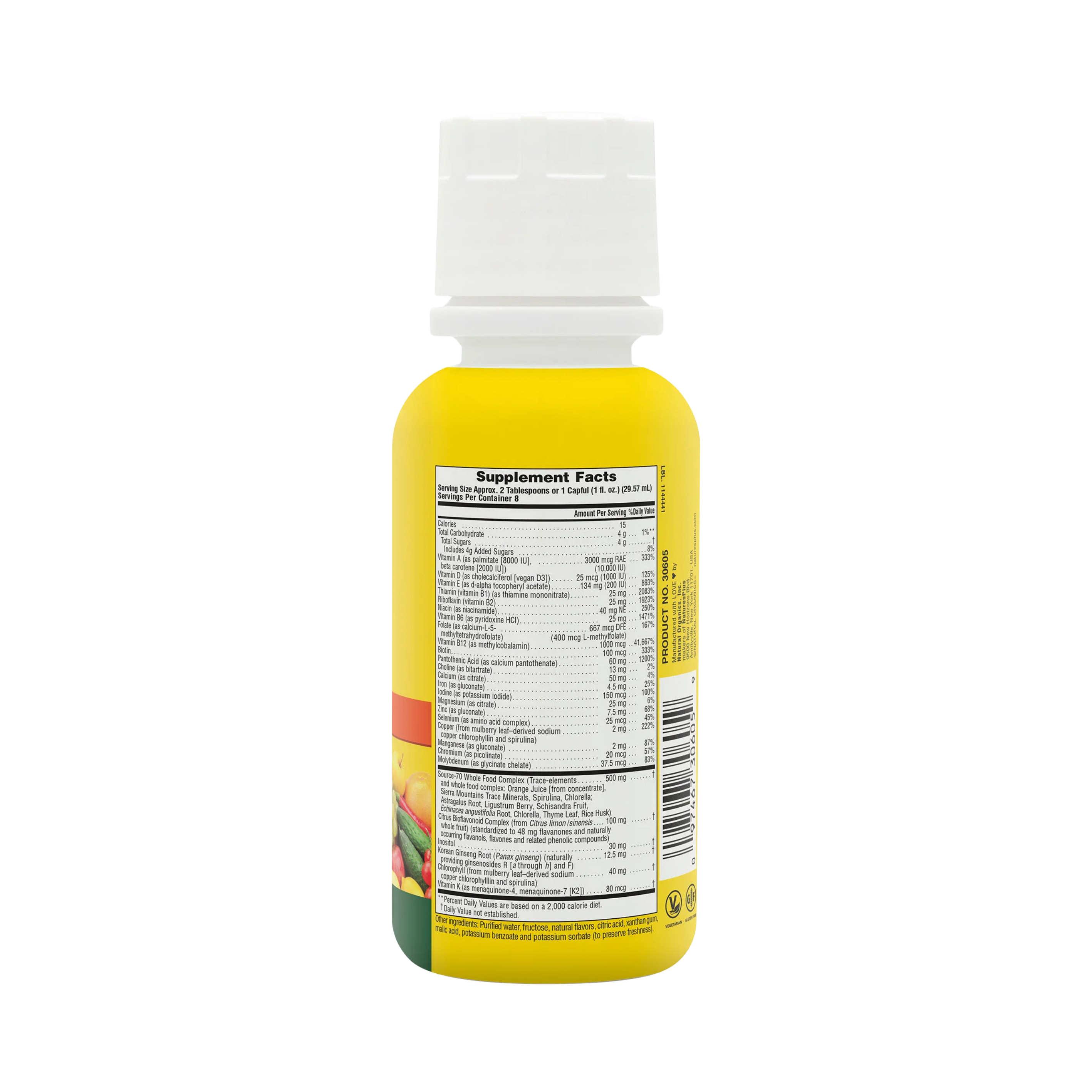 NaturesPlus, Source of Life, Original Liquid Multivitamin & Mineral Supplement, Delicious Tropical Fruit, 8 Fl Oz