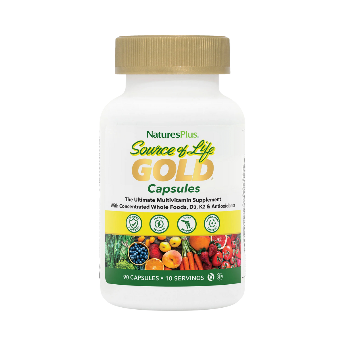 NaturesPlus, Source of Life, Gold, The Ultimate Multivitamin Supplement, 90 Capsules