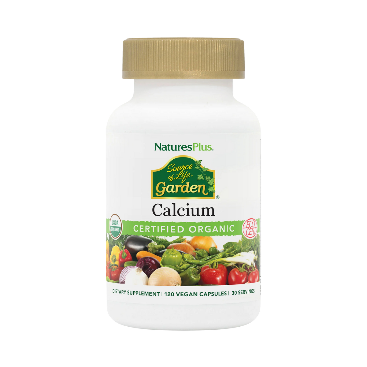 NaturesPlus, Source of Life, Garden, Calcium, 120 Vegan Capsules