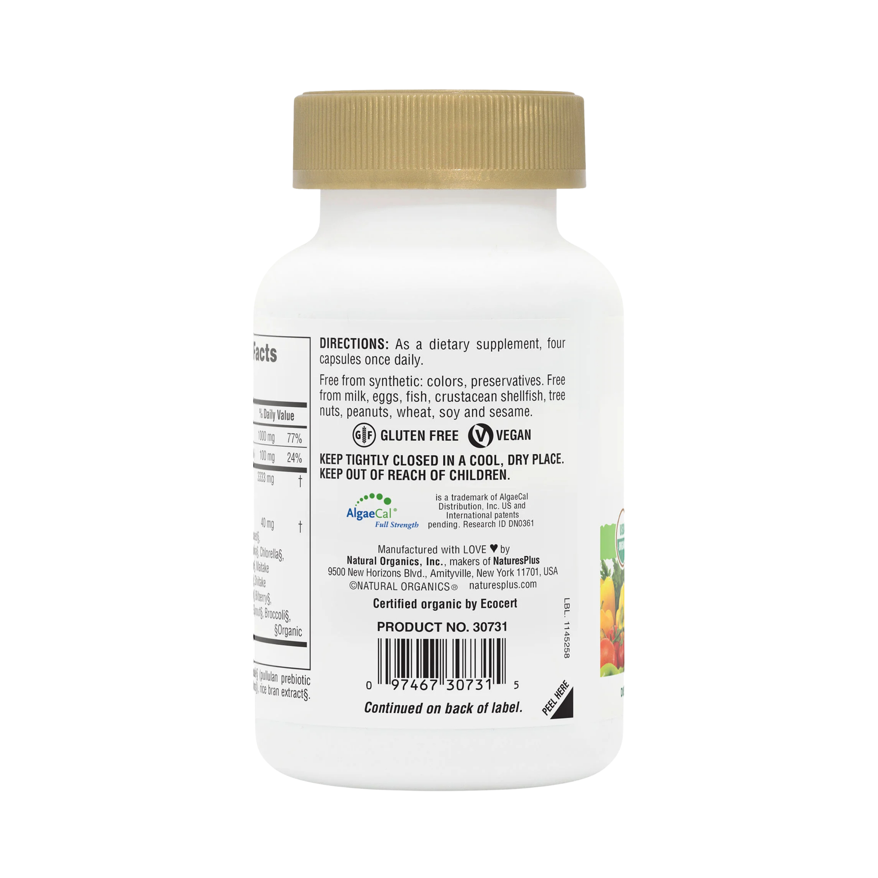 NaturesPlus, Source of Life, Garden, Calcium, 120 Vegan Capsules