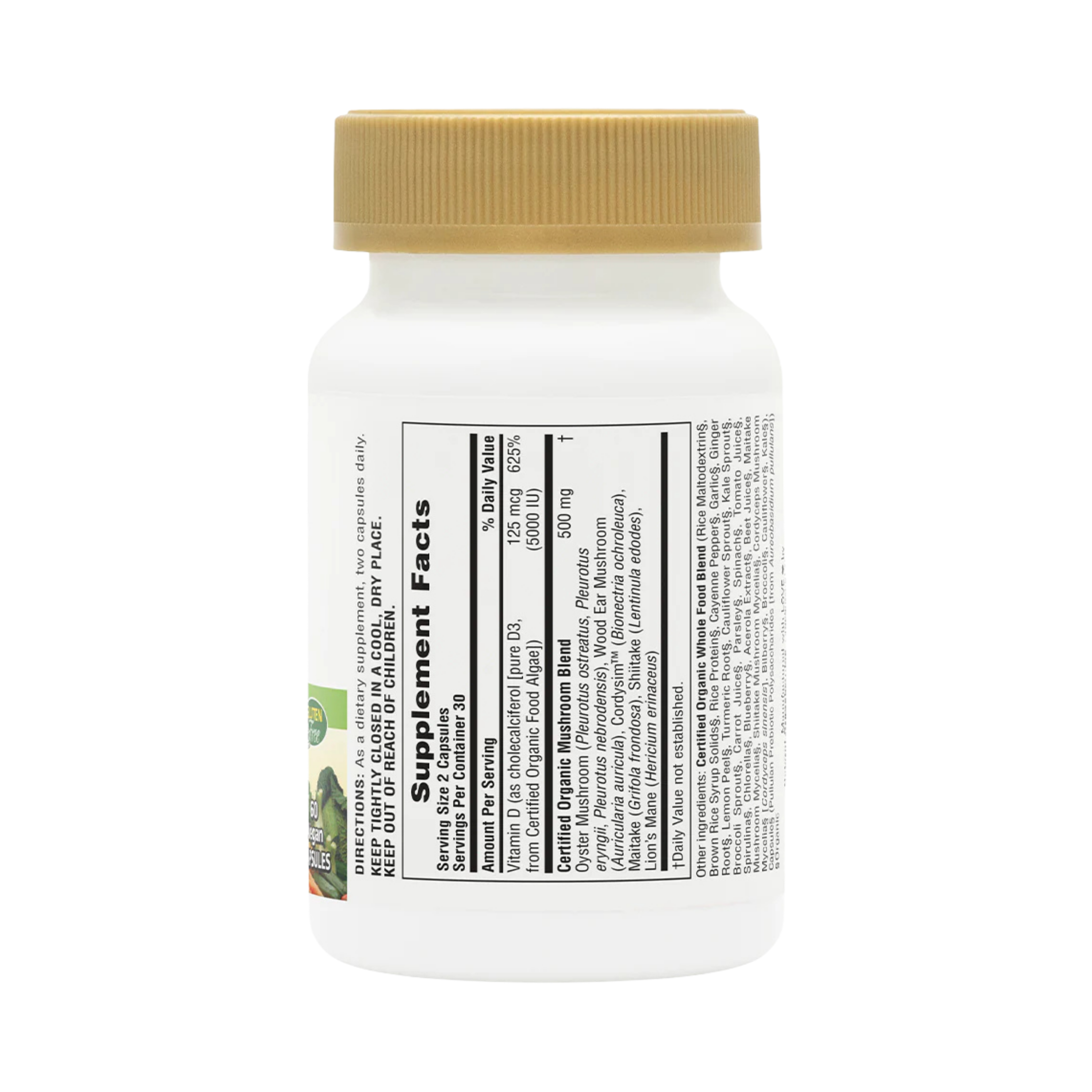 NaturesPlus, Source of Life, Garden, Organic Vitamin D3, 60 Vegan Capsules