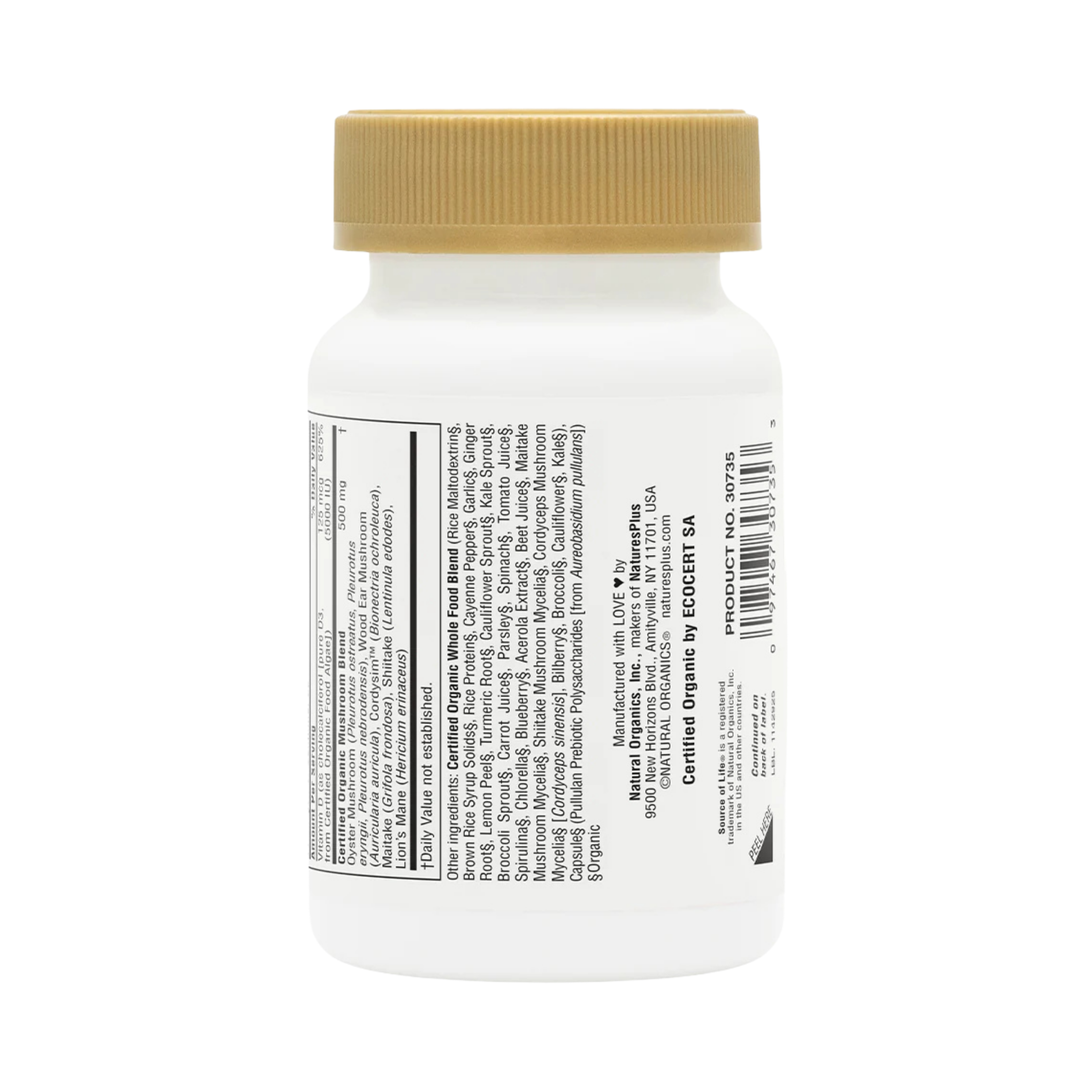 NaturesPlus, Source of Life, Garden, Organic Vitamin D3, 60 Vegan Capsules