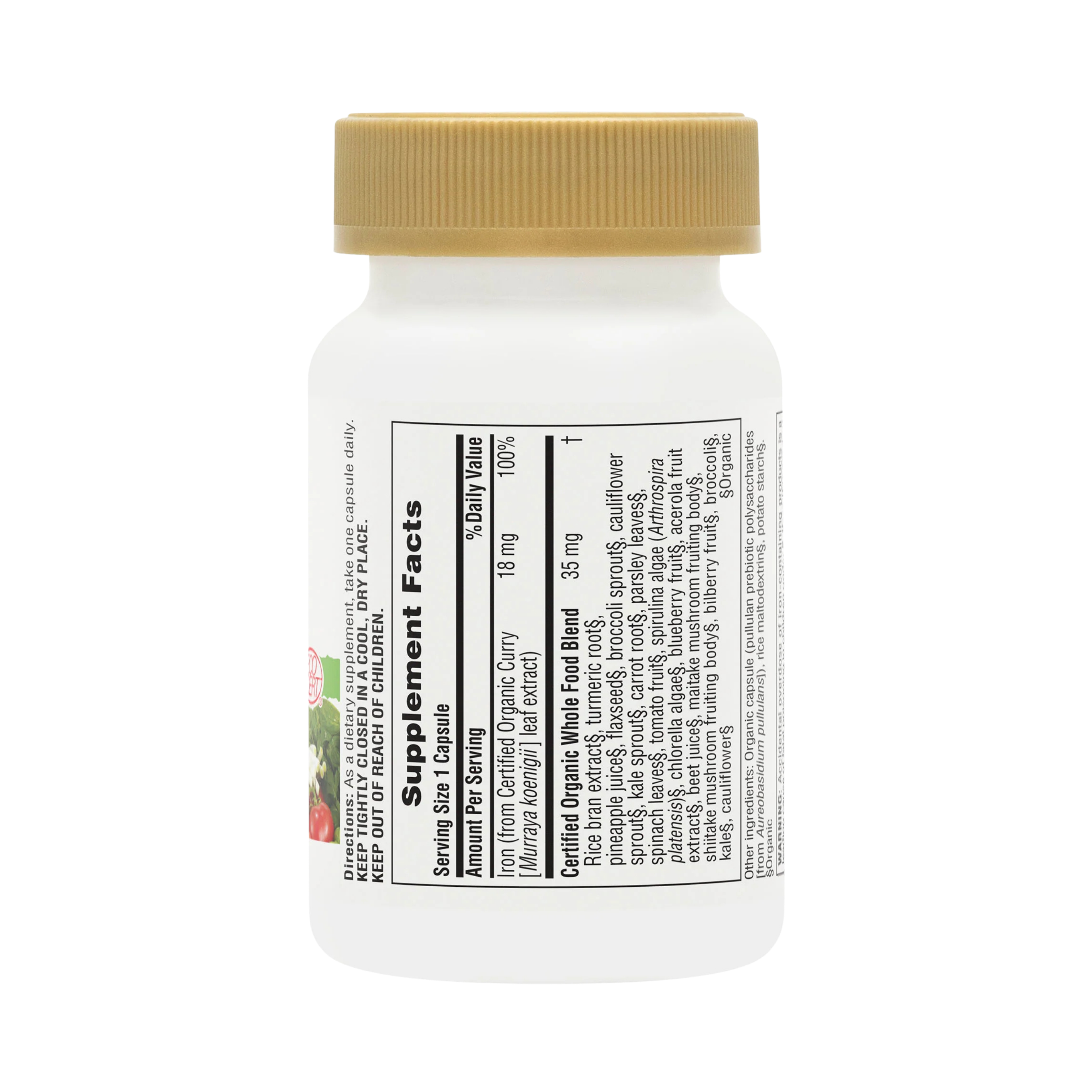 NaturesPlus, Source of Life Garden, Iron, 30 Vegan Capsules
