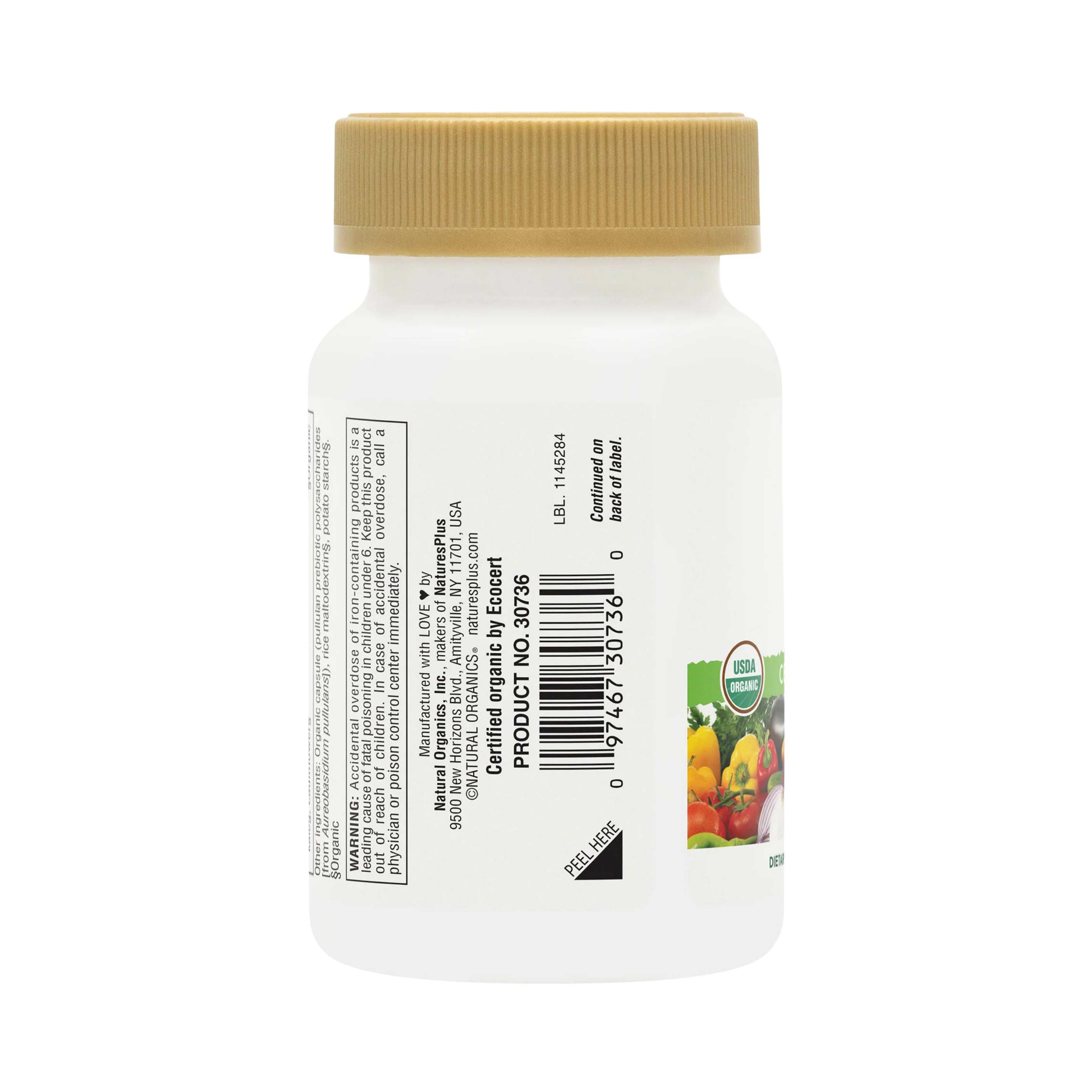 NaturesPlus, Source of Life Garden, Iron, 30 Vegan Capsules