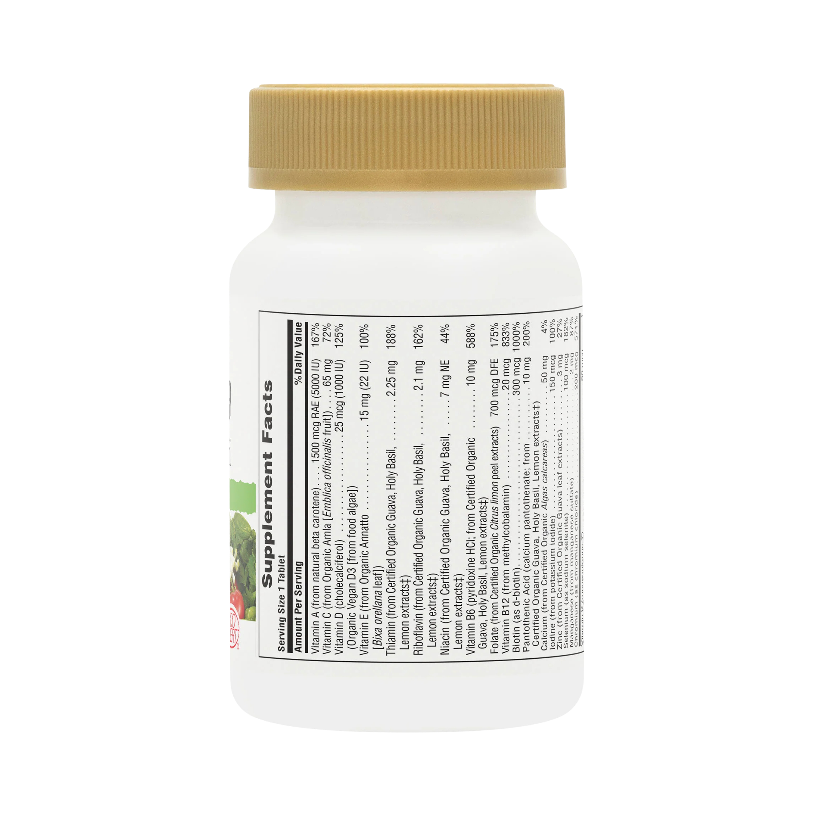 NaturesPlus, Source of Life Garden, Organic Men's Once Daily Multi, Iron Free, 30 Vegan Tablets