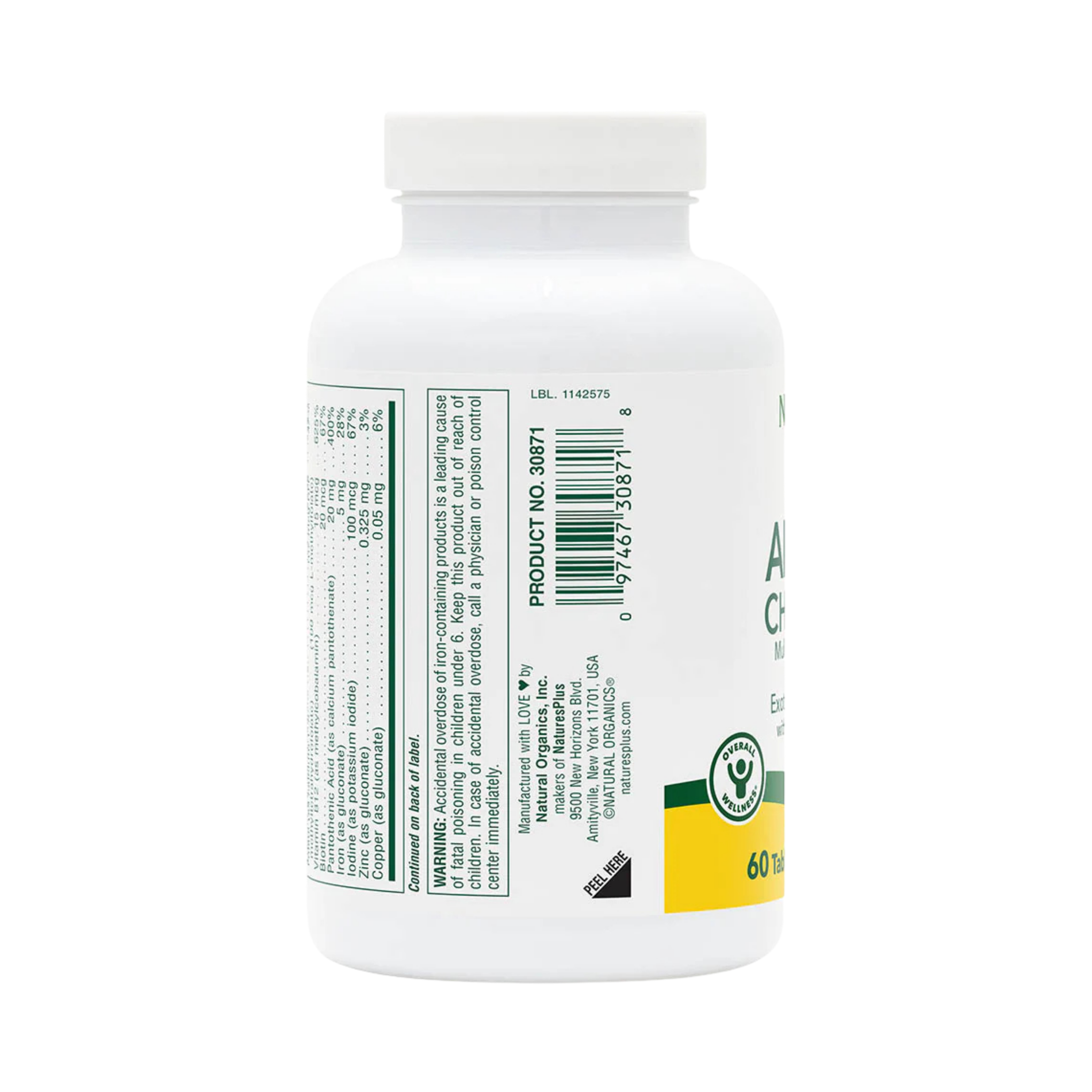 NaturesPlus, Adult's Chewable Multivitamin & Mineral, Exotic Red Berry, 60 Tablets