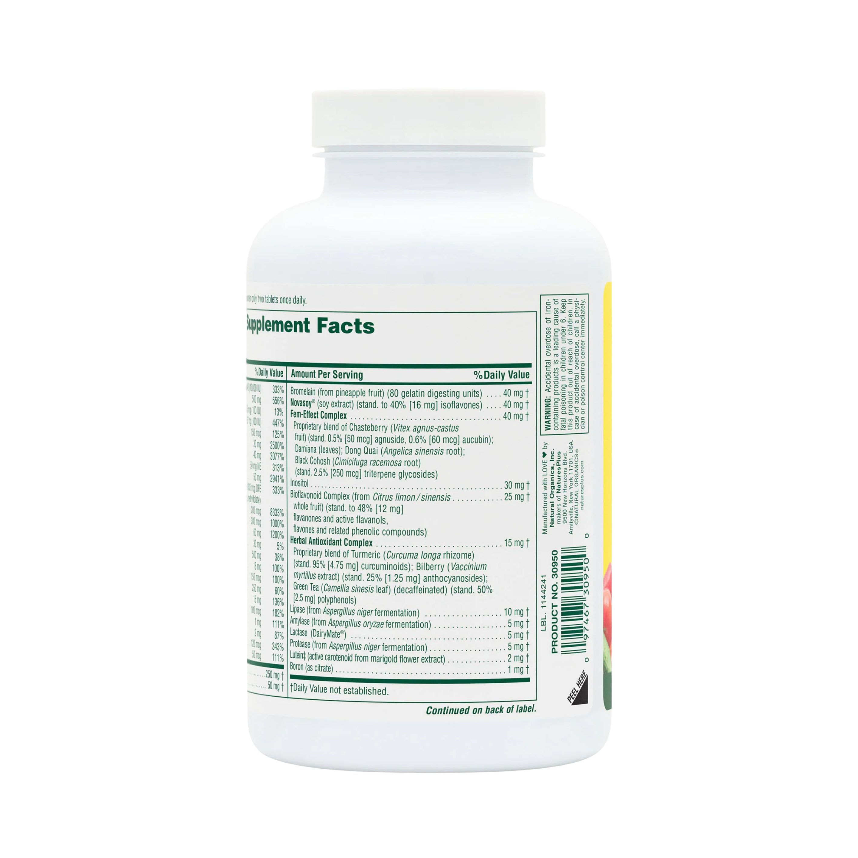 NaturesPlus, Source of Life, Women, Multivitamin & Mineral Supplement with Concentrated Whole Foods , 120 Tablets