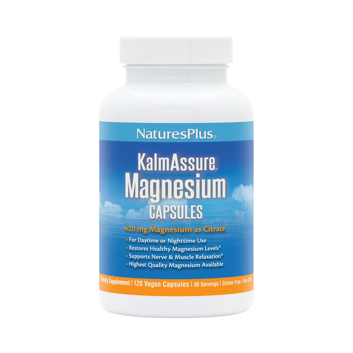 NaturesPlus, KalmAssure, Magnesium, 120 Vegan Capsules