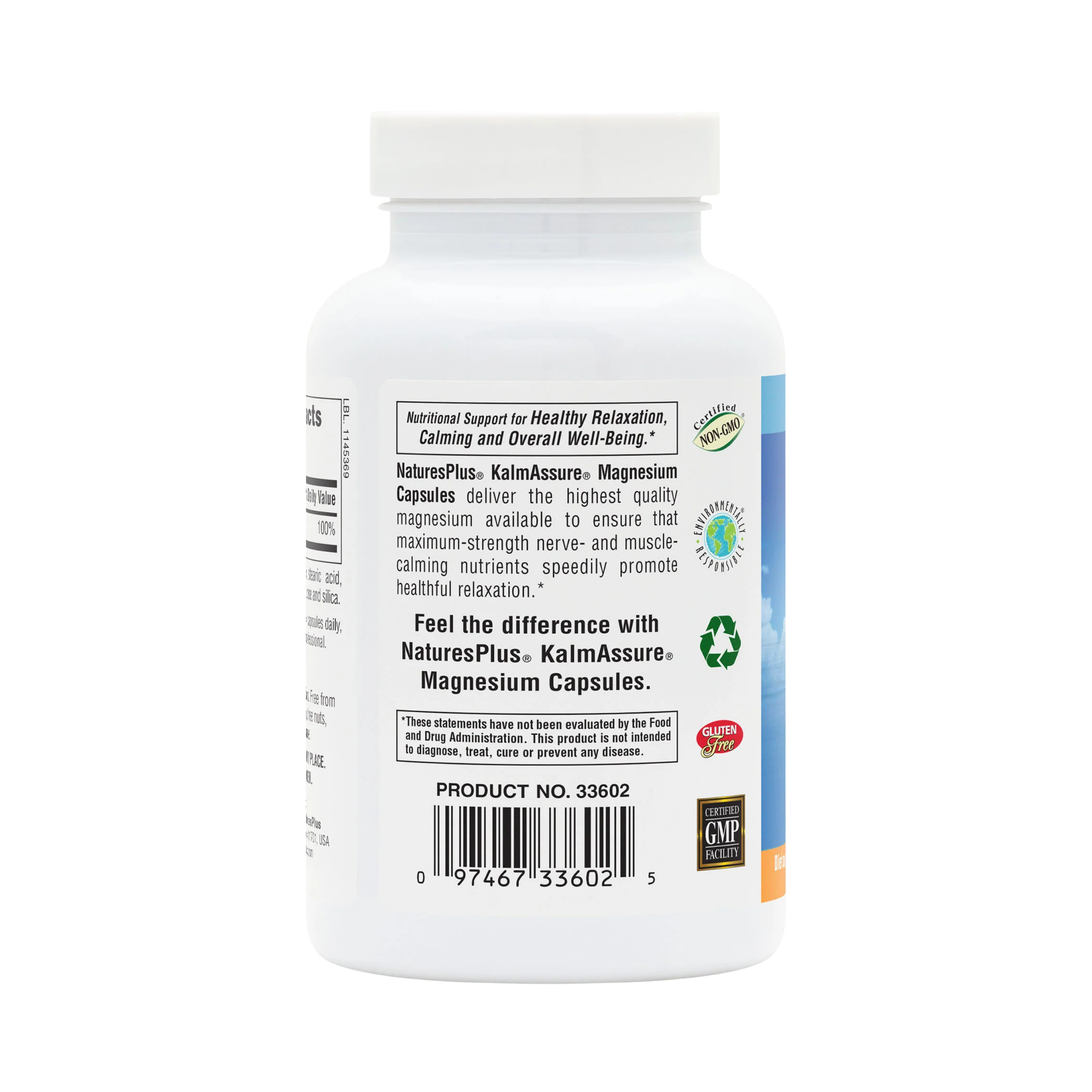 NaturesPlus, KalmAssure, Magnesium, 120 Vegan Capsules