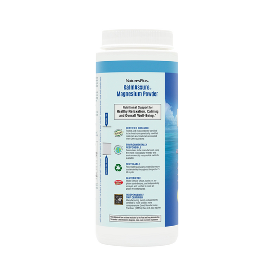 NaturesPlus, Kalmassure Magnesium Powder, Refreshing Pink Lemonade, 0.9 Lb