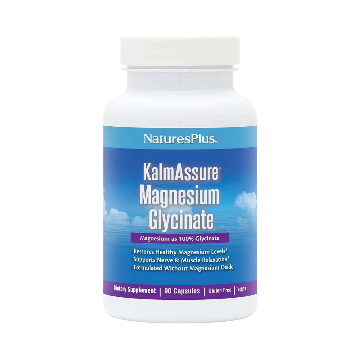 NaturesPlus, KalmAssure, Magnesium Glycinate, 90 Capsules