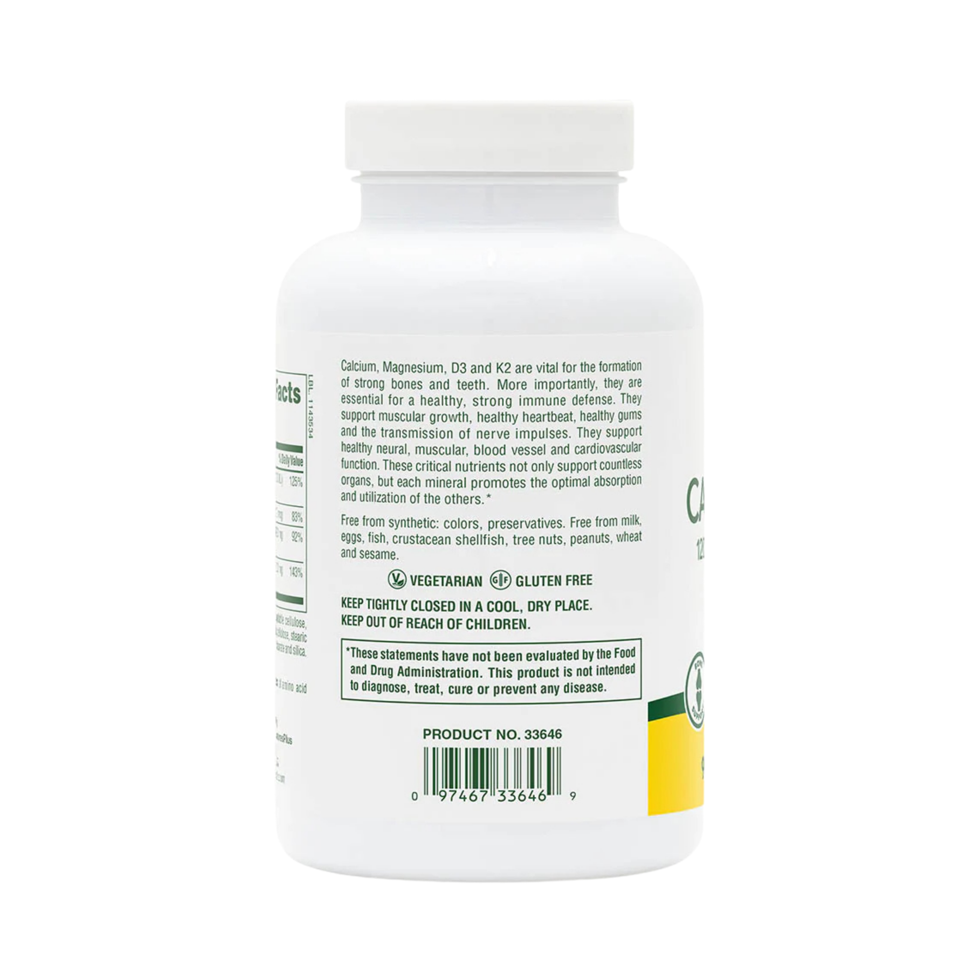 NaturesPlus, Cal/Mag/Vit D3 with Vitamin K2, 90 Tablets
