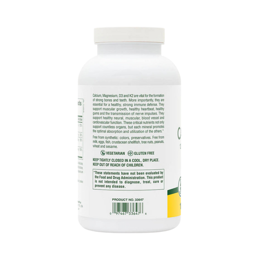 NaturesPlus, Cal/Mag/Vit D3 with Vitamin K2, 180 Tablets