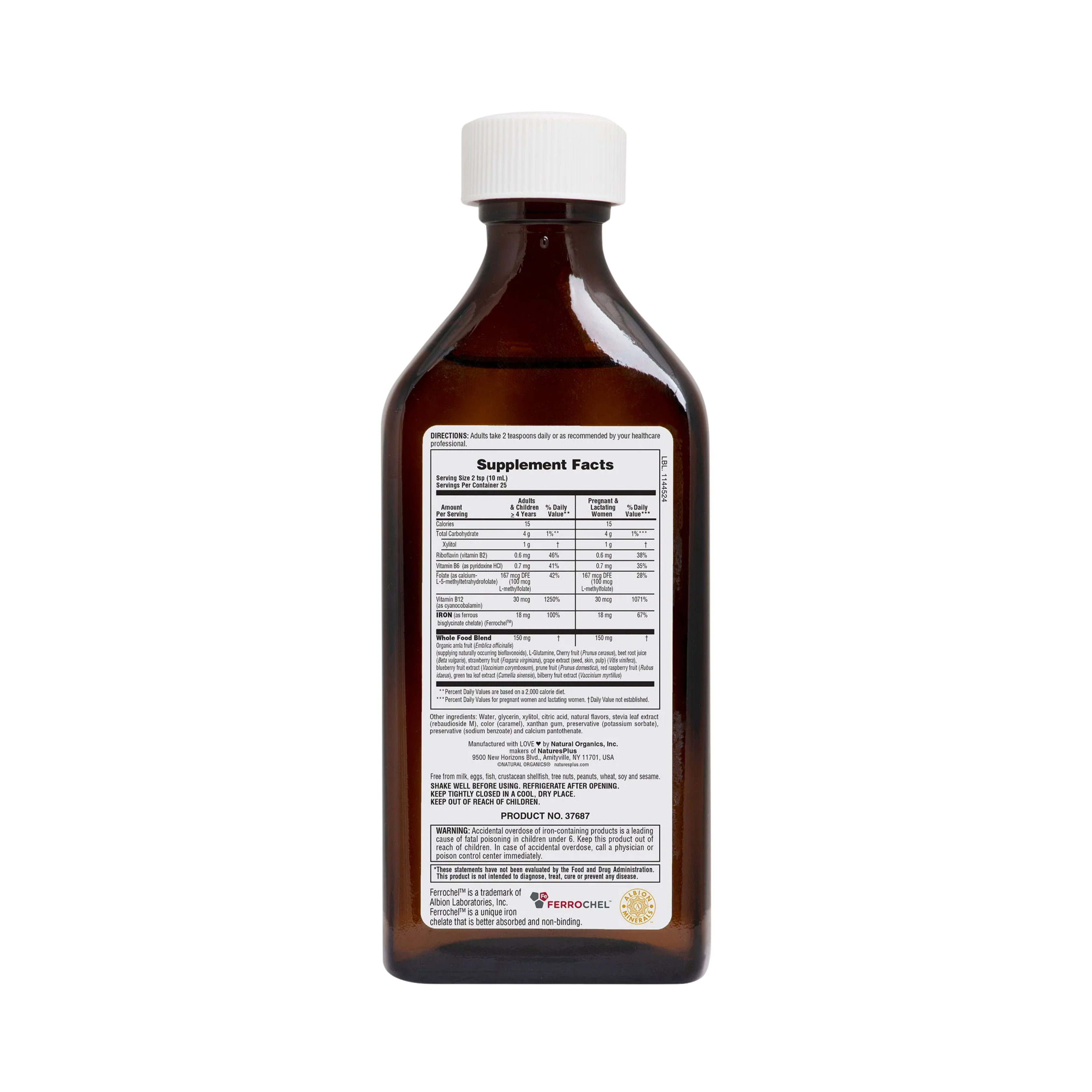 NaturesPlus, Hema-Plex Liquid, Iron + Essential Nutrients, Mixed Berry, 8.5 Fl Oz