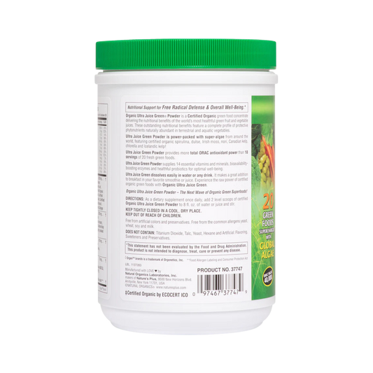 NaturesPlus, Organic Ultra Juice Green Powder, 0.66 Lb