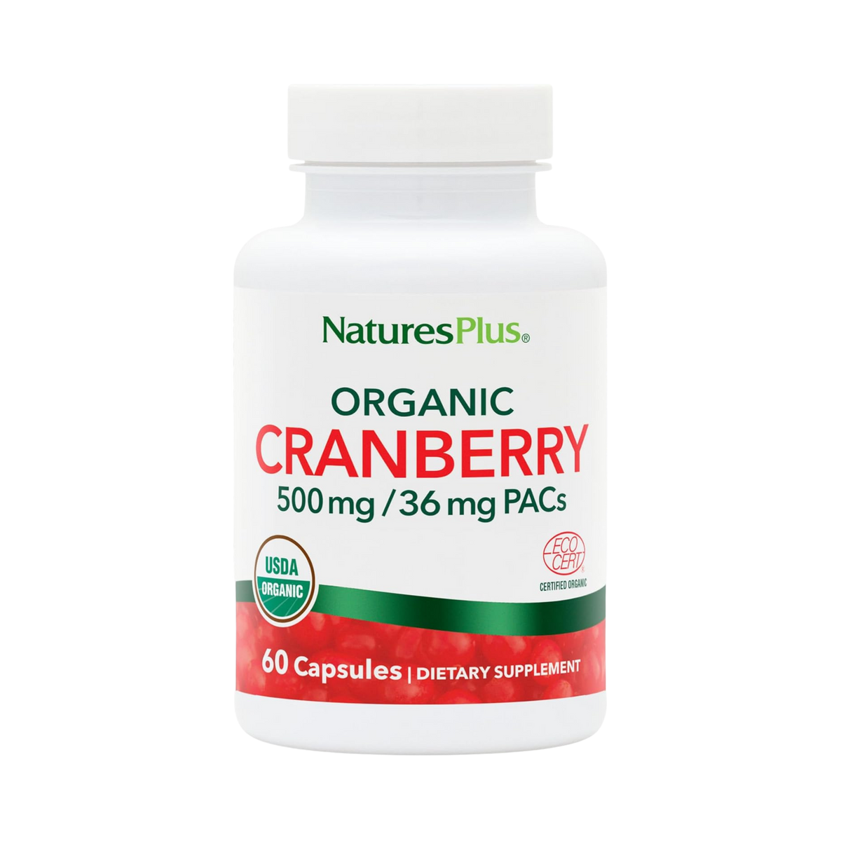 NaturesPlus, Organic Cranberry, 60 Capsules