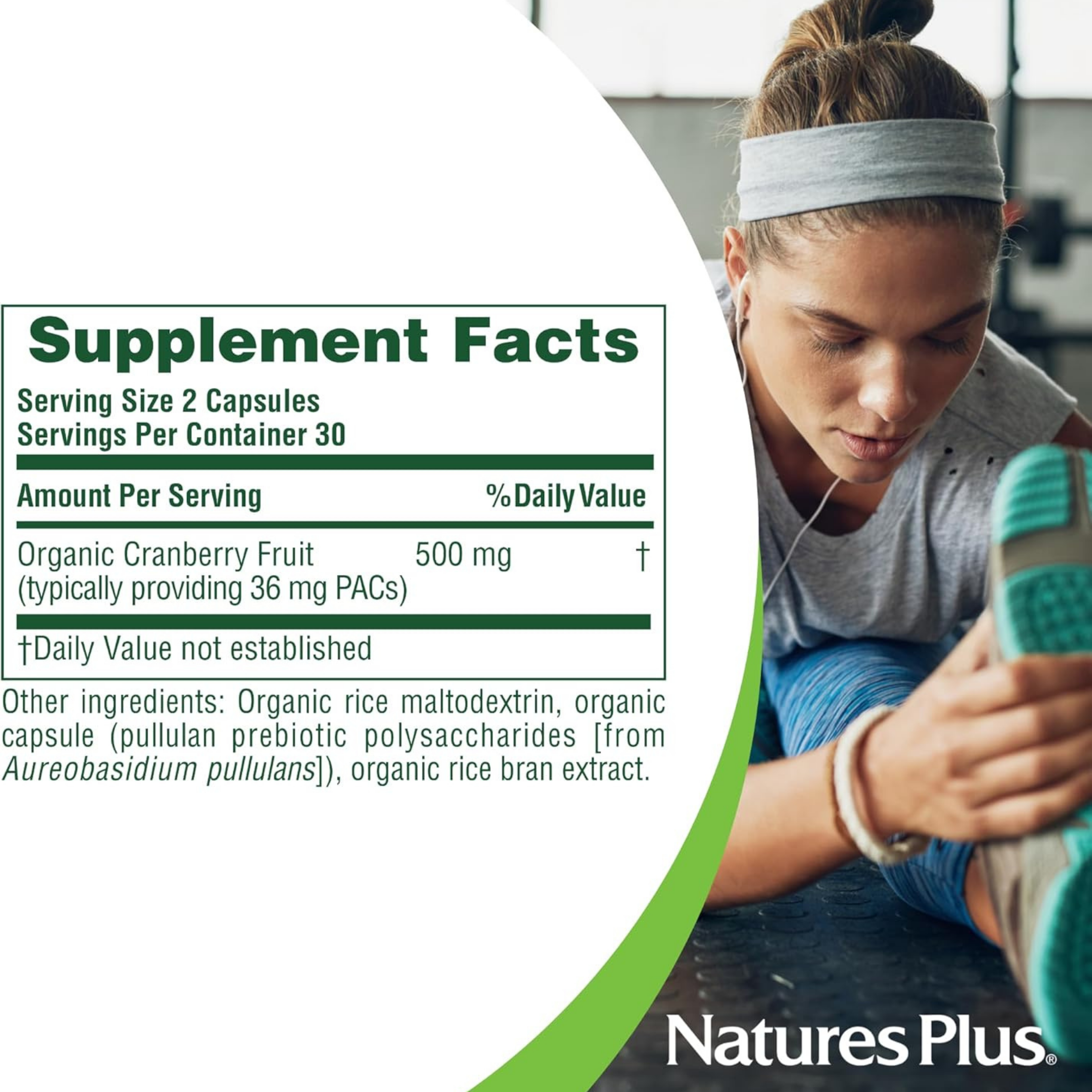 NaturesPlus, Organic Cranberry, 60 Capsules