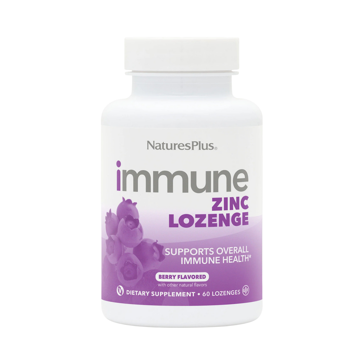 NaturesPlus, Immune Zinc Lozenge, Berry, 60 Lozenges