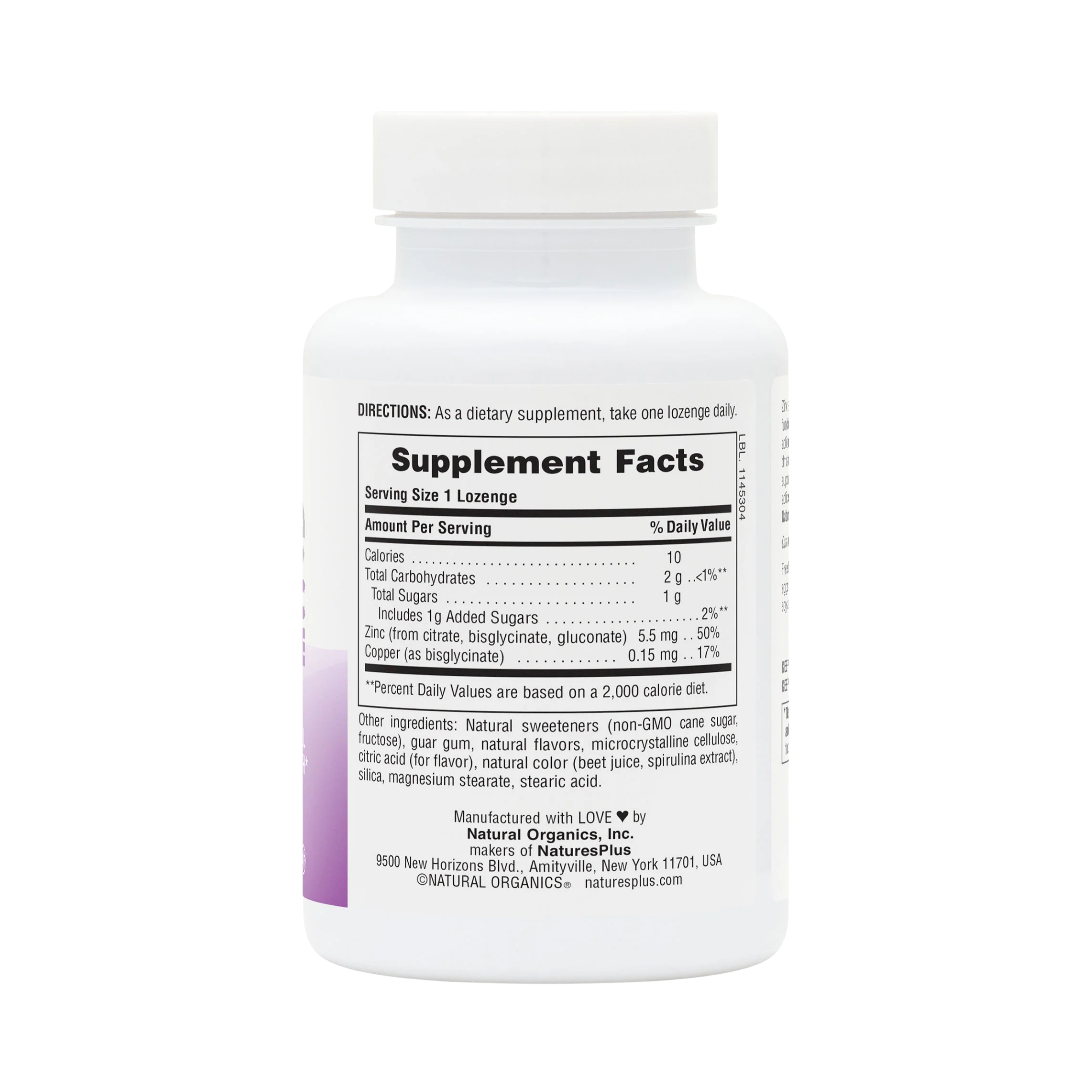 NaturesPlus, Immune Zinc Lozenge, Berry, 60 Lozenges