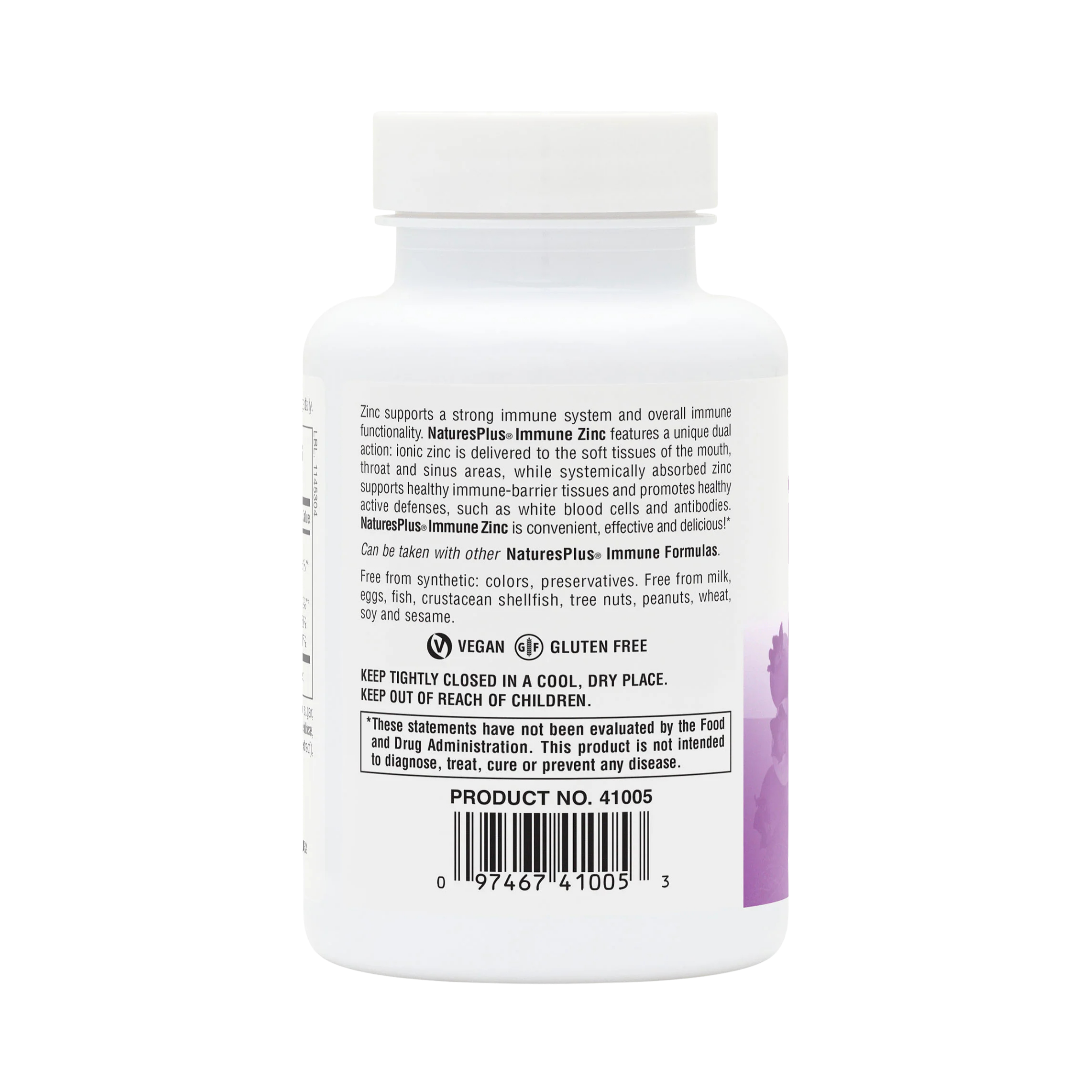 NaturesPlus, Immune Zinc Lozenge, Berry, 60 Lozenges