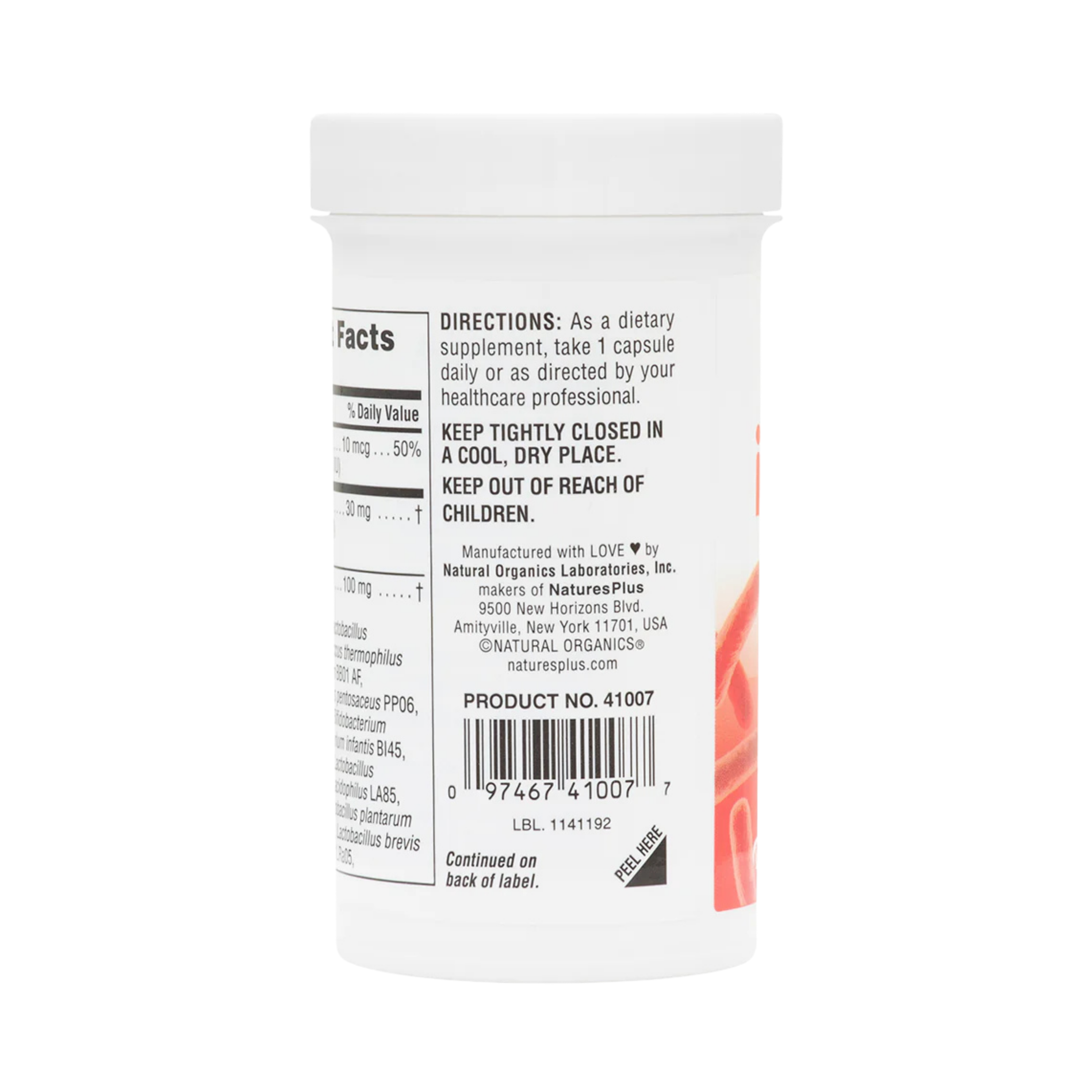 NaturesPlus, Immune Probiotic, 10 Billion CFU, 30 Capsules