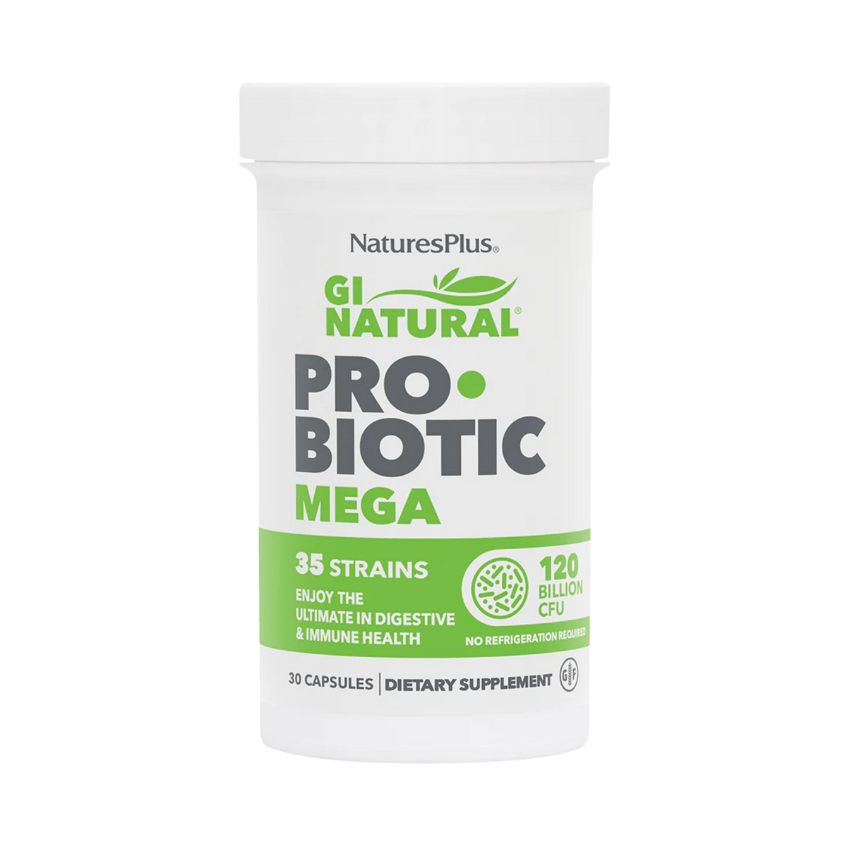 NaturesPlus, GI Natural Probiotic Mega, 120 Billion CFU, 30 Capsules