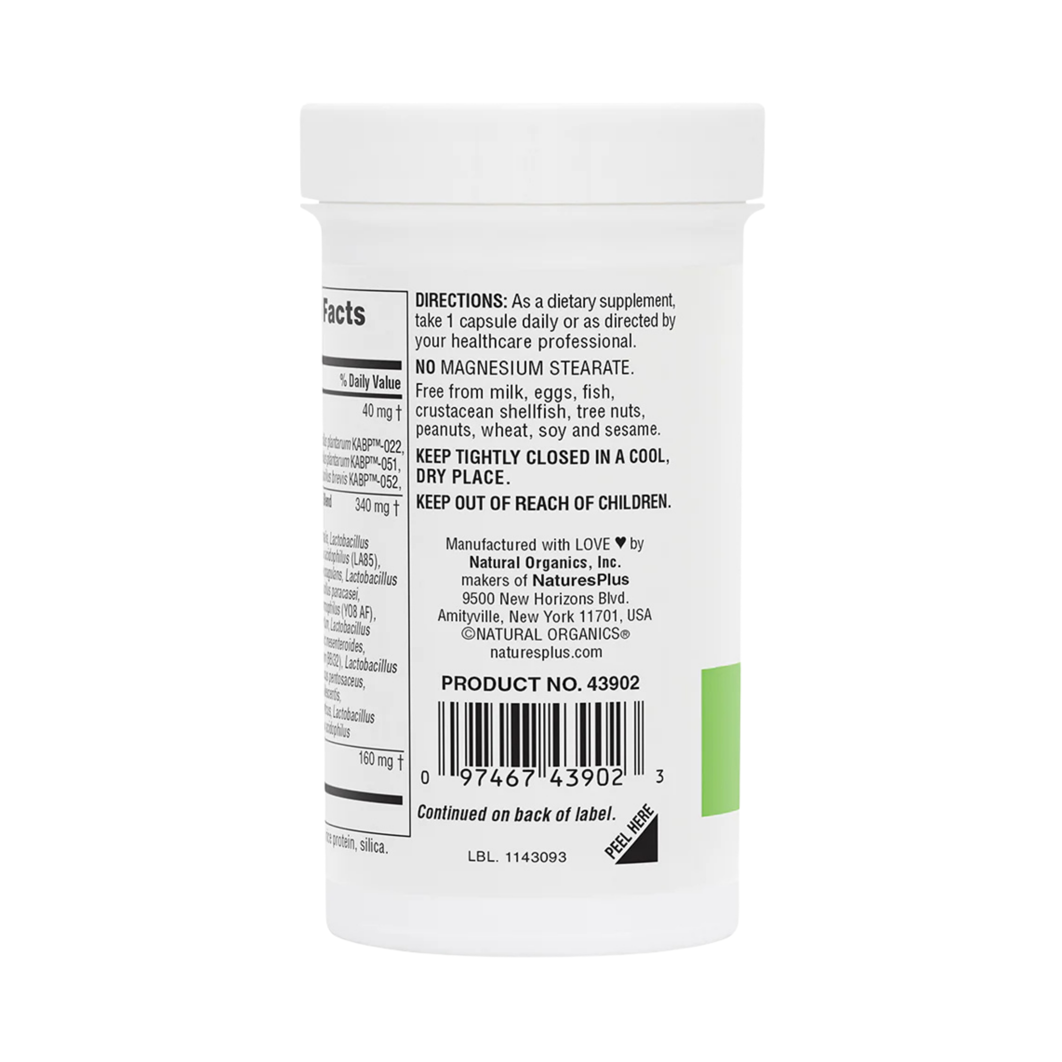 NaturesPlus, GI Natural Probiotic Mega, 120 Billion CFU, 30 Capsules