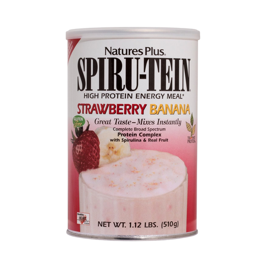NaturesPlus, Spiru-tein (Spirutein) Strawberry Banana, 1.1 Lbs Powder