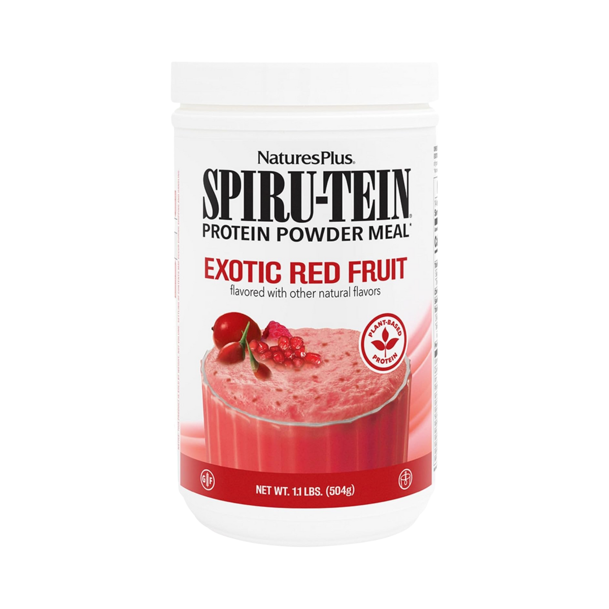 NaturesPlus, Spiru-Tein, Protein Powder Meal, Exotic Red Fruit, 1.1 Lbs
