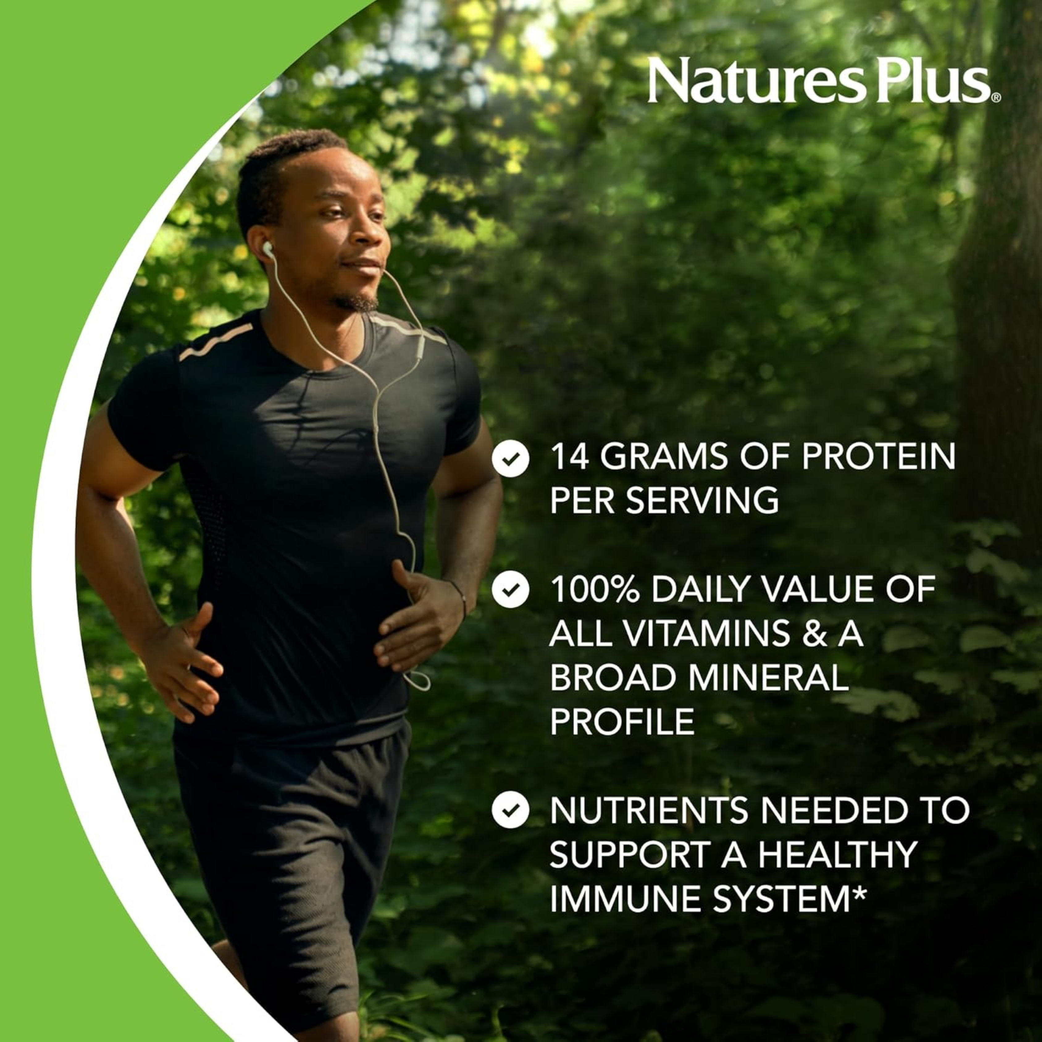 NaturesPlus, Spiru-Tein, Protein Powder Meal, Exotic Red Fruit, 1.1 Lbs